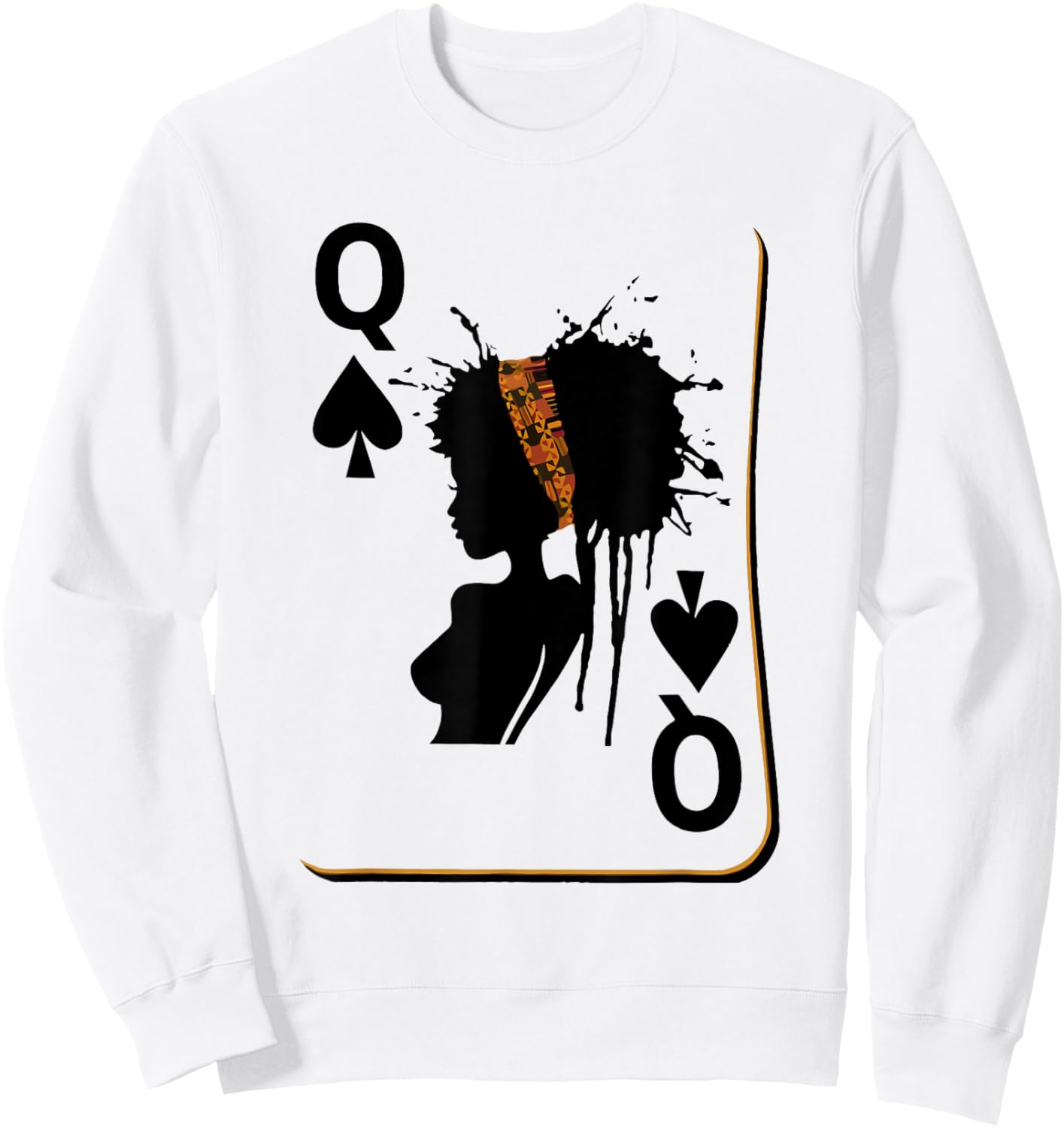Queen Melanin Black Women African Card Q Black History Month Sweatshirt - Sweatshirt | White