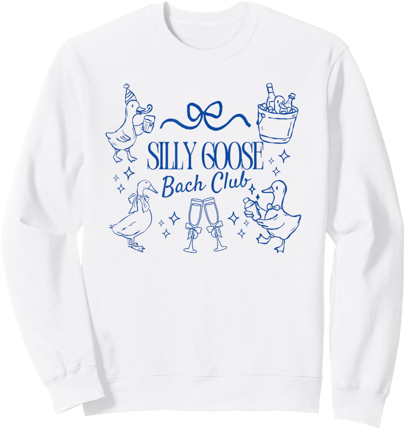 Silly Goose bach Club Bride Goose Bachelorette Party Sweatshirt - Sweatshirt | White