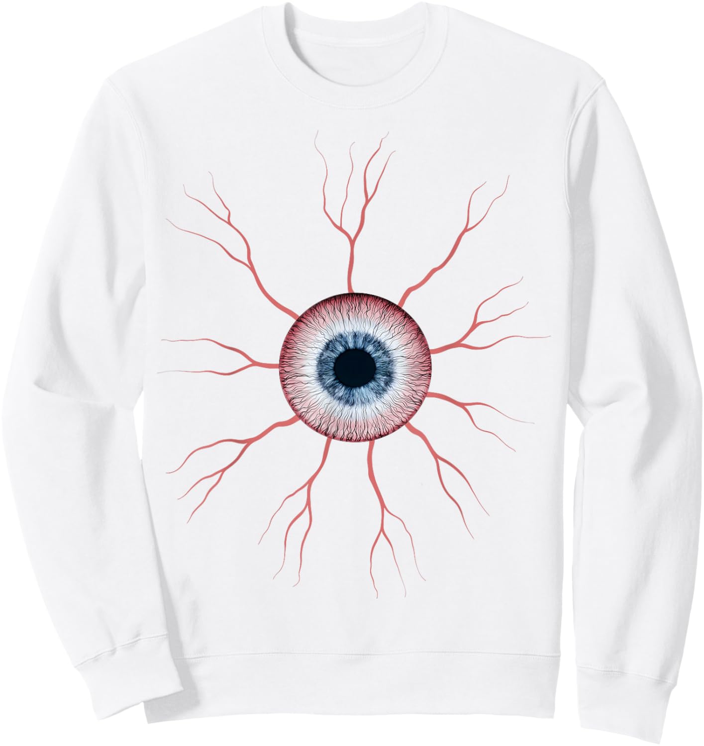 Funny Pink Eye Ball Halloween Eyeball Sweatshirt - Sweatshirt | White