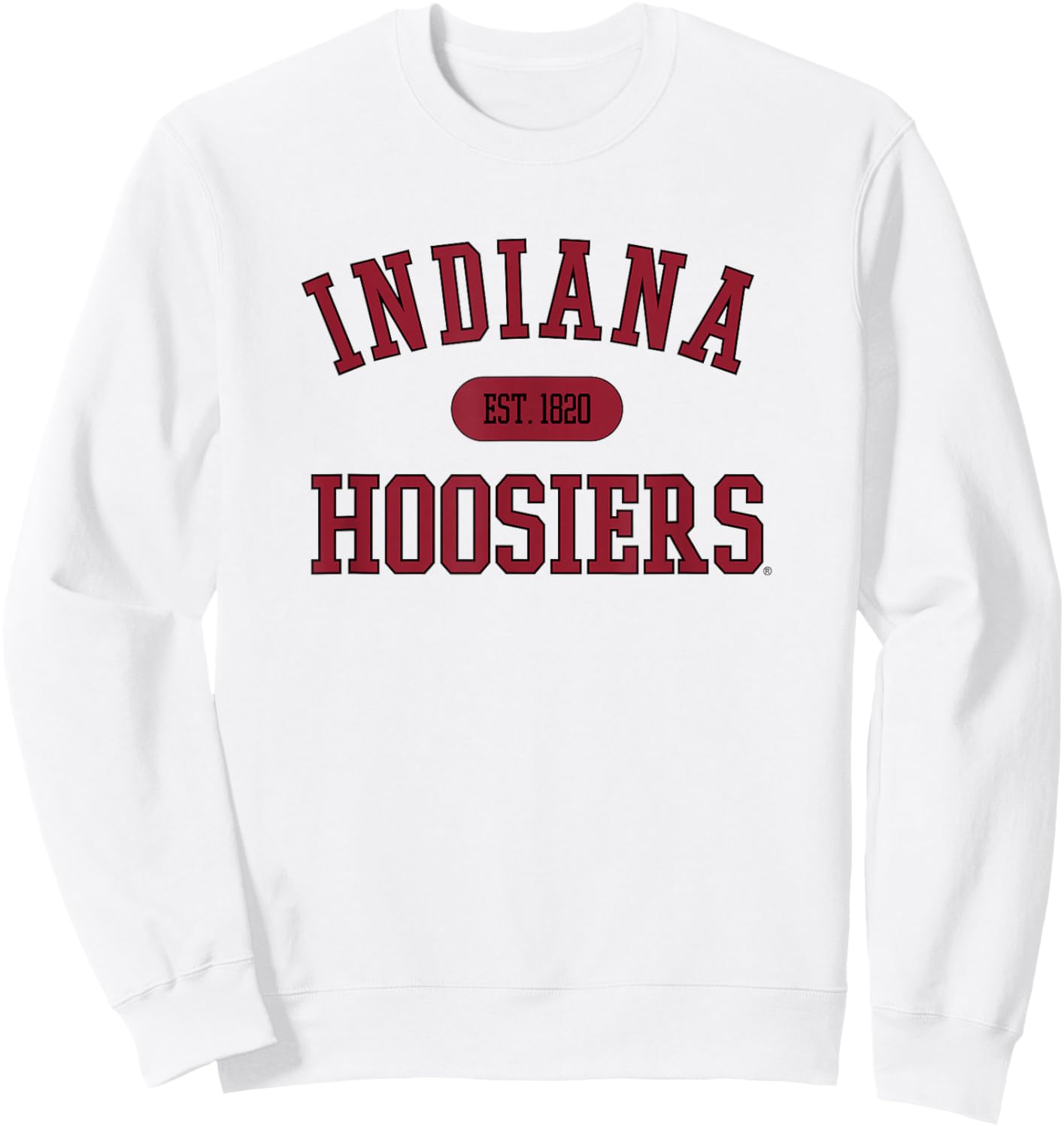 Indiana Hoosiers Varsity Logo Officially Licensed Sweatshirt - Sweatshirt | White