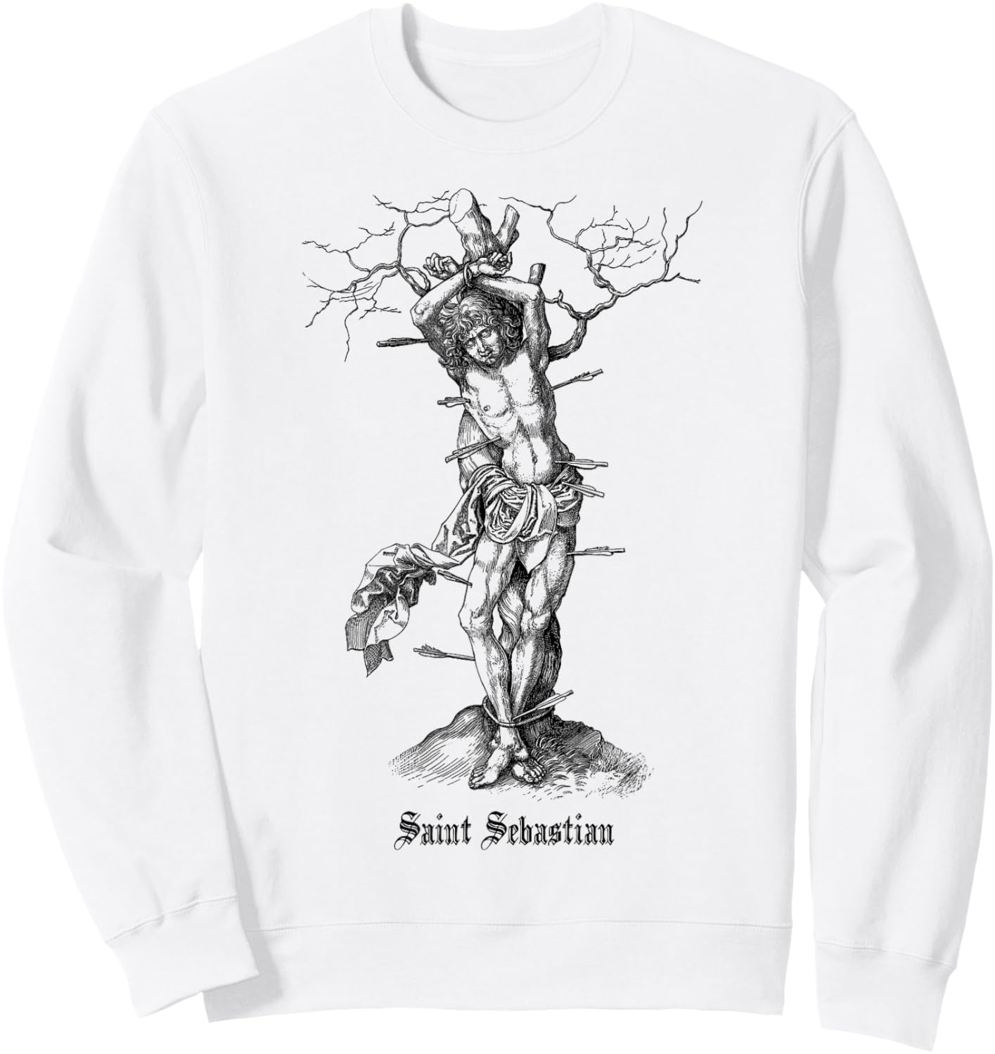 Martyrdom of Saint Sebastian. Christian. Martyr. Sweatshirt - Sweatshirt | White
