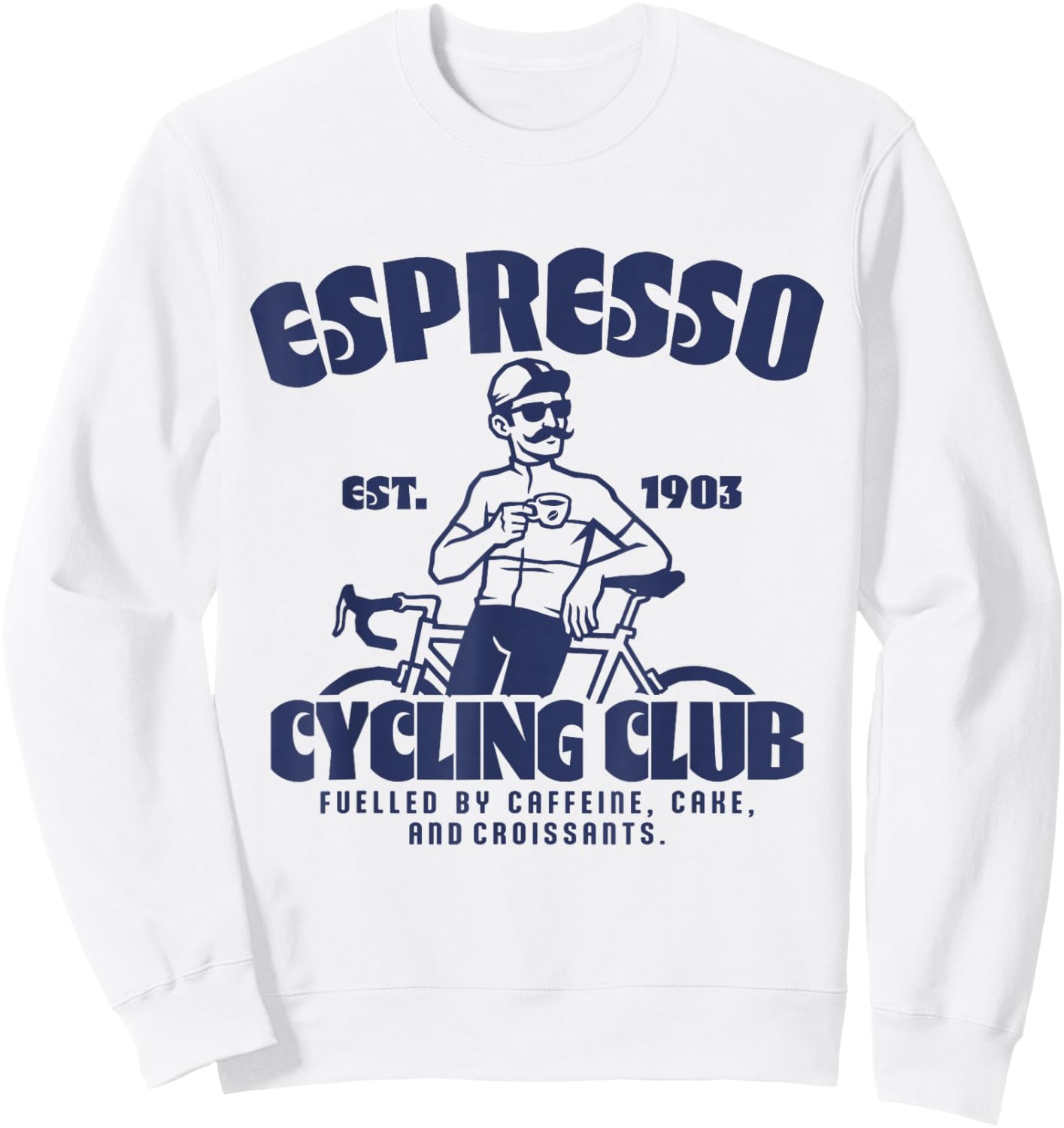 Espresso Rennrad Club Kaffee Kuchen Fahrrad Radsport Sweatshirt - Sweatshirt | White