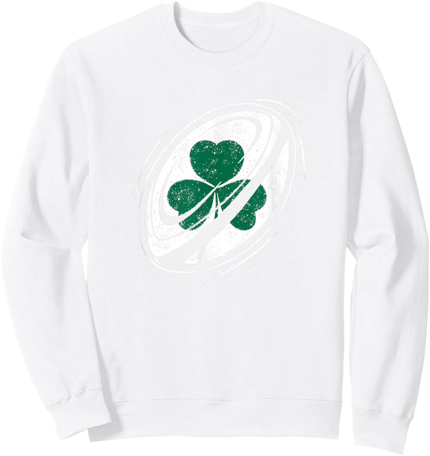 Cool Ball with Ireland Shamrock for Proud Irish Rugby Fans Sweatshirt - Sweatshirt | White