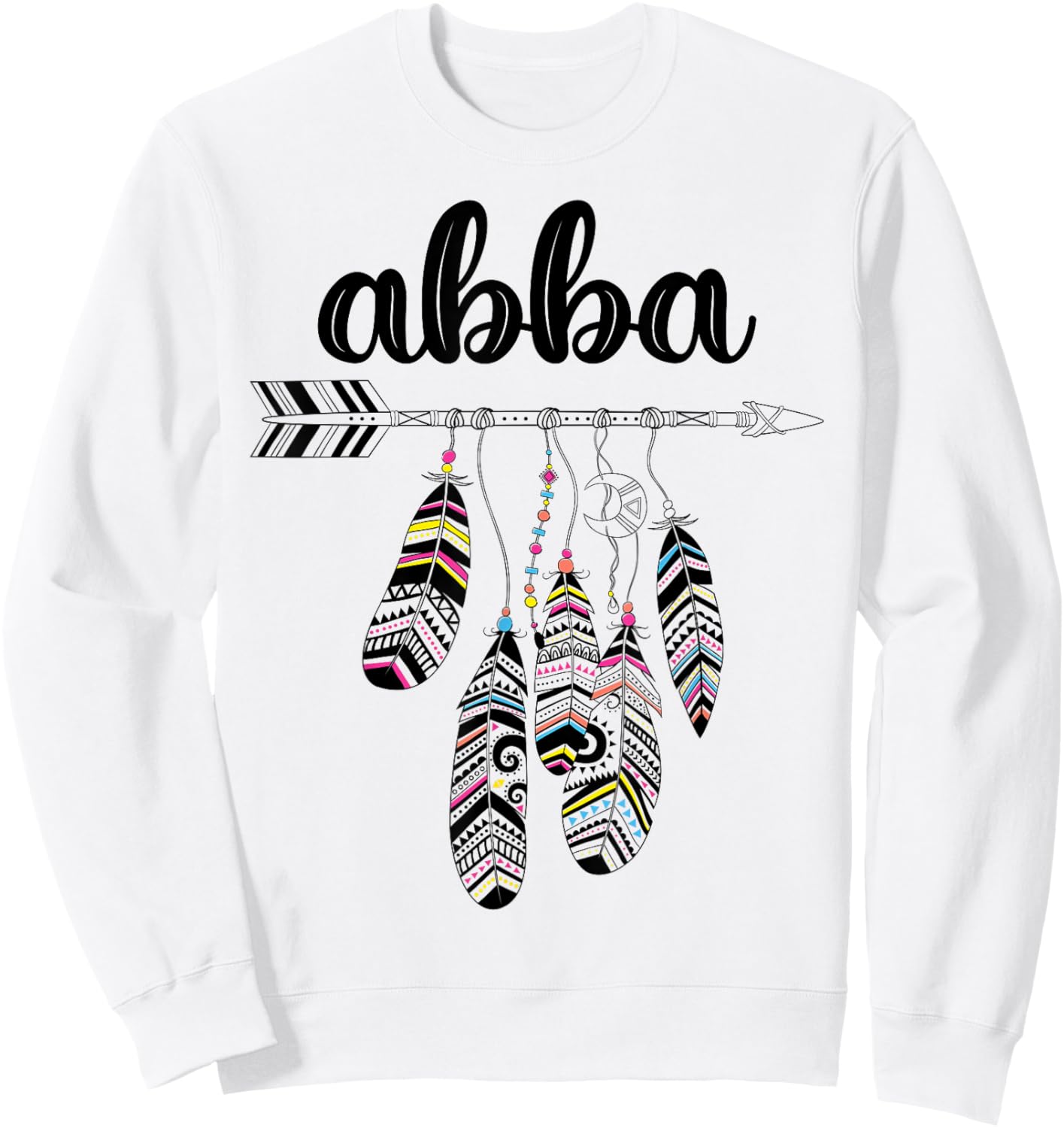 Abba Name Women Men Kids Abba Birthday Shirt Gift Abba Name Sweatshirt - Sweatshirt | White