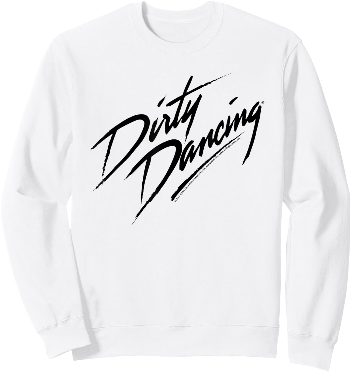 Dirty Dancing Movie Black Text Logo Sweatshirt - Sweatshirt | White