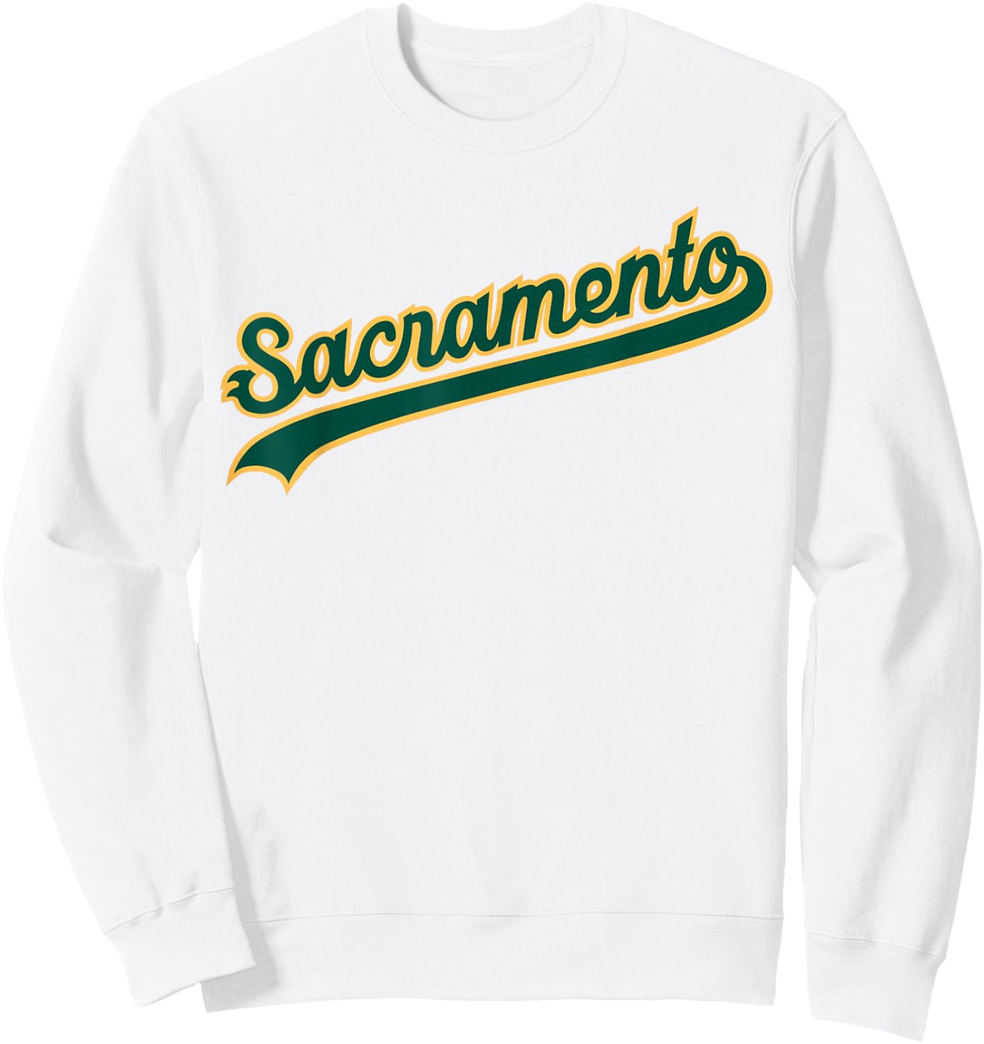 Sacramento Oakland Baseball Fan Sweatshirt - Sweatshirt | White