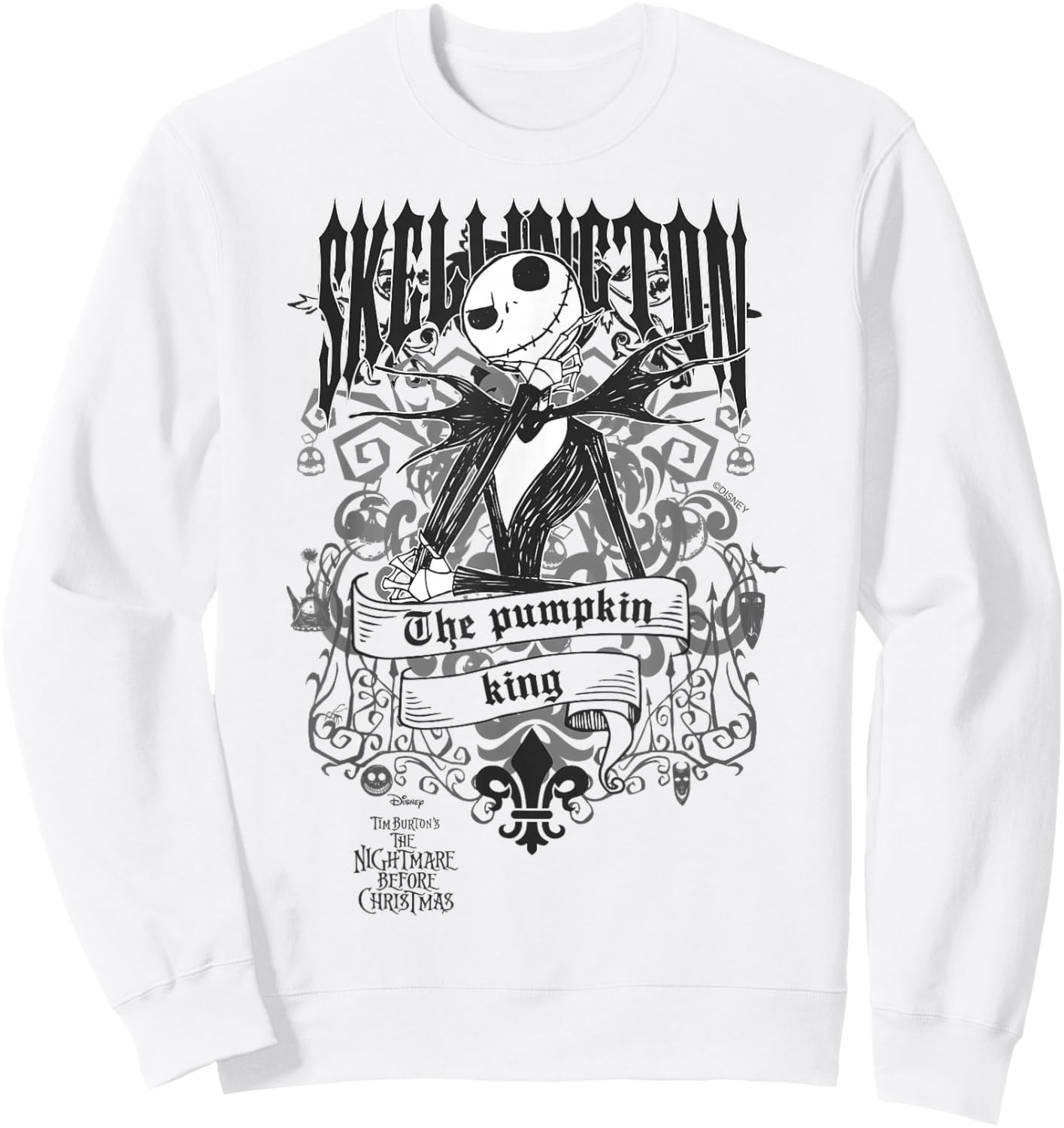 Disney The Nightmare Before Christmas The Pumpkin King Sweatshirt - Sweatshirt | White