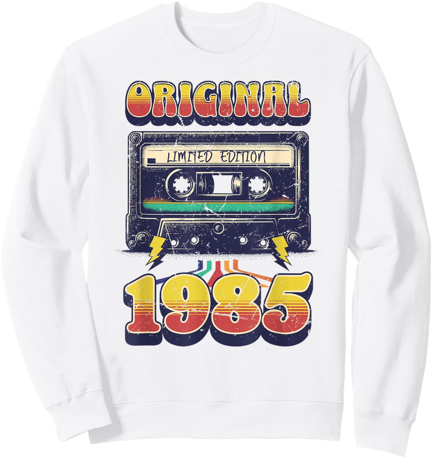 40th Birthday Retro Vintage 1985 Men Women Sweatshirt - Sweatshirt | White