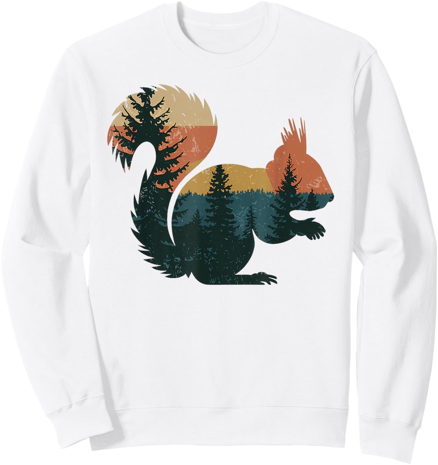 Squirrel Hunting Hiking Outdoor Camping Forest Men Women Sweatshirt - Sweatshirt | White