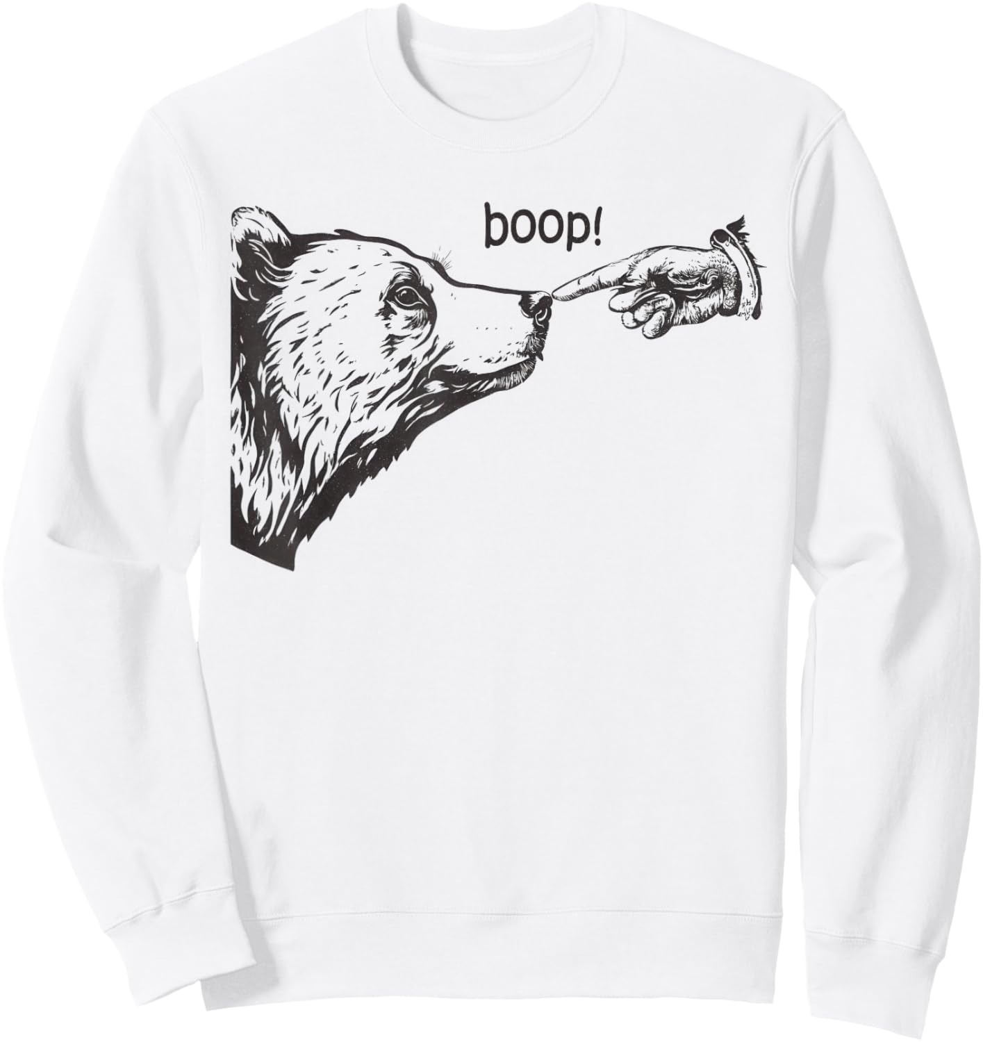 Retro Boop Bear Vintage Sweatshirt - Sweatshirt | White