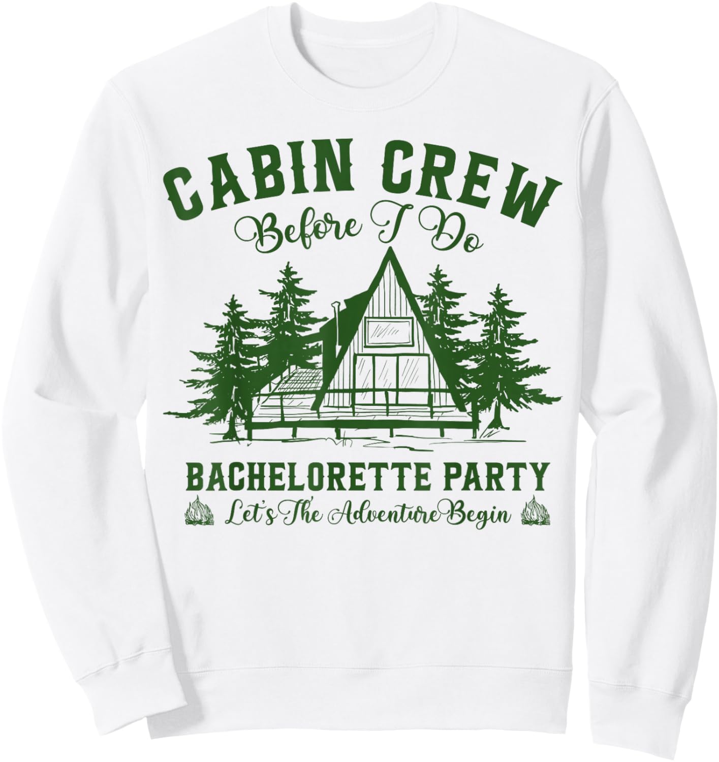 Cabin Crew Before I Do Bachelorette Party Team Bride Sweatshirt - Sweatshirt | White