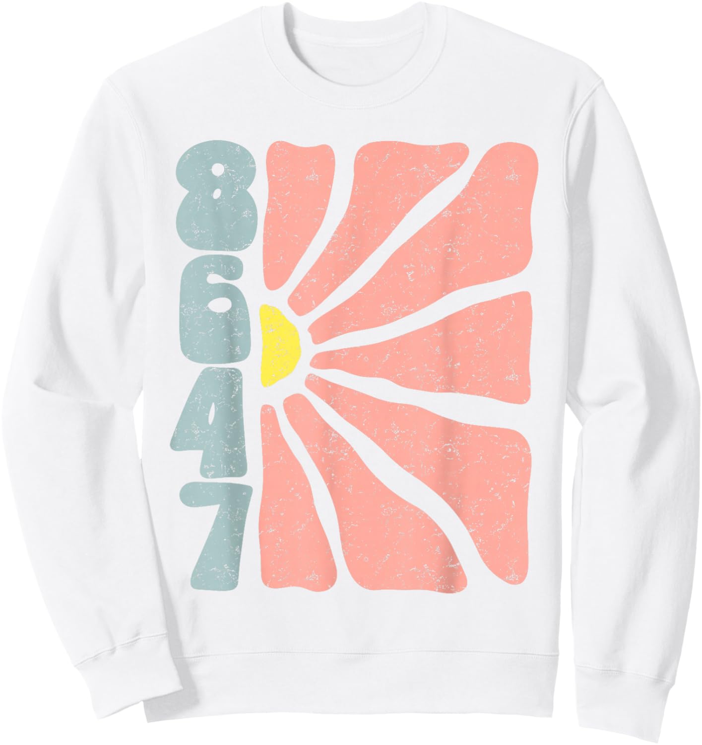 Subtle Boho Flowers Anti-Trump, Impeach Trump, Subtle 8647 Sweatshirt - Sweatshirt | White