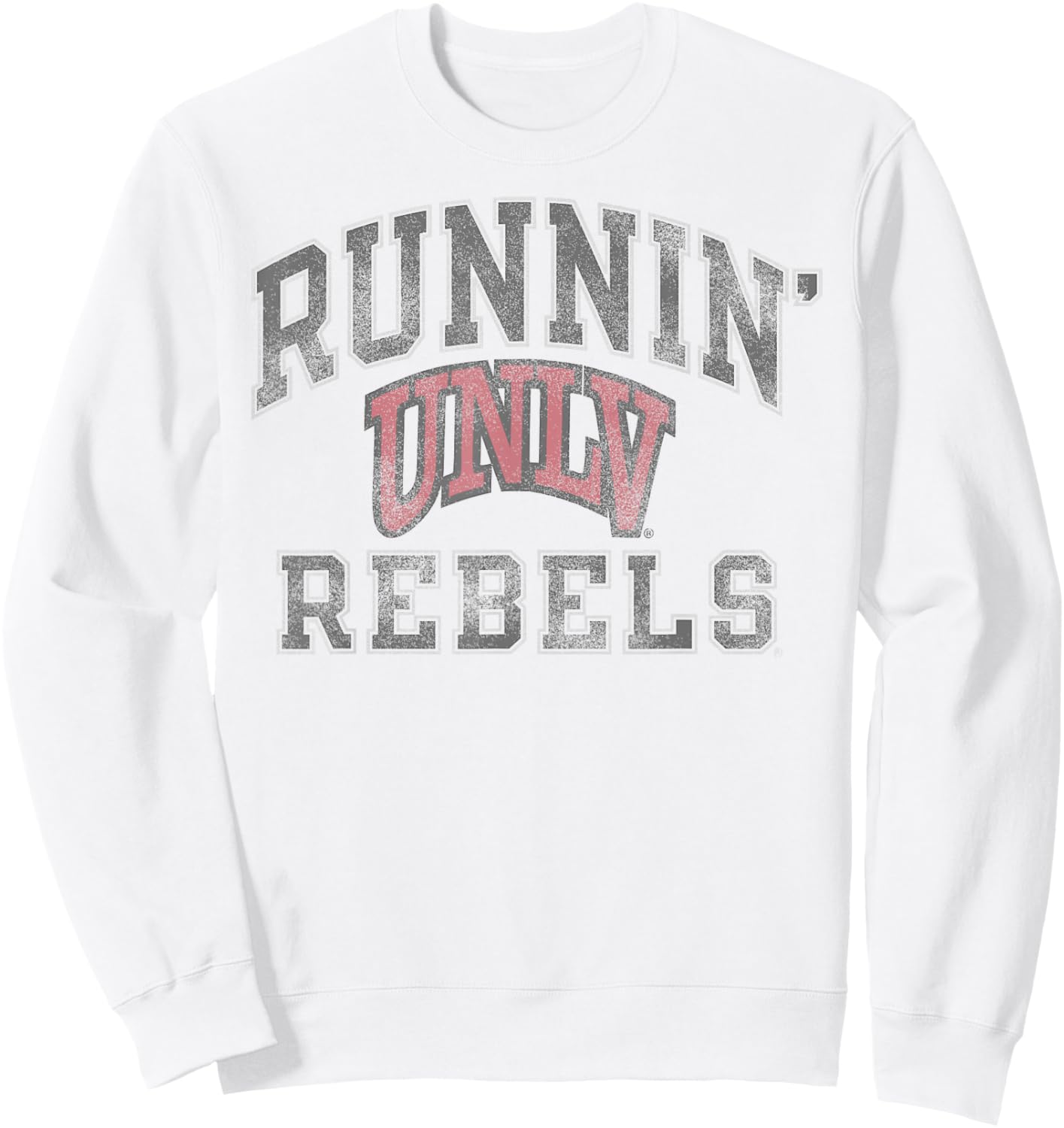 UNLV Rebels Vintage Worn Gray Officially Licensed Sweatshirt - Sweatshirt | White