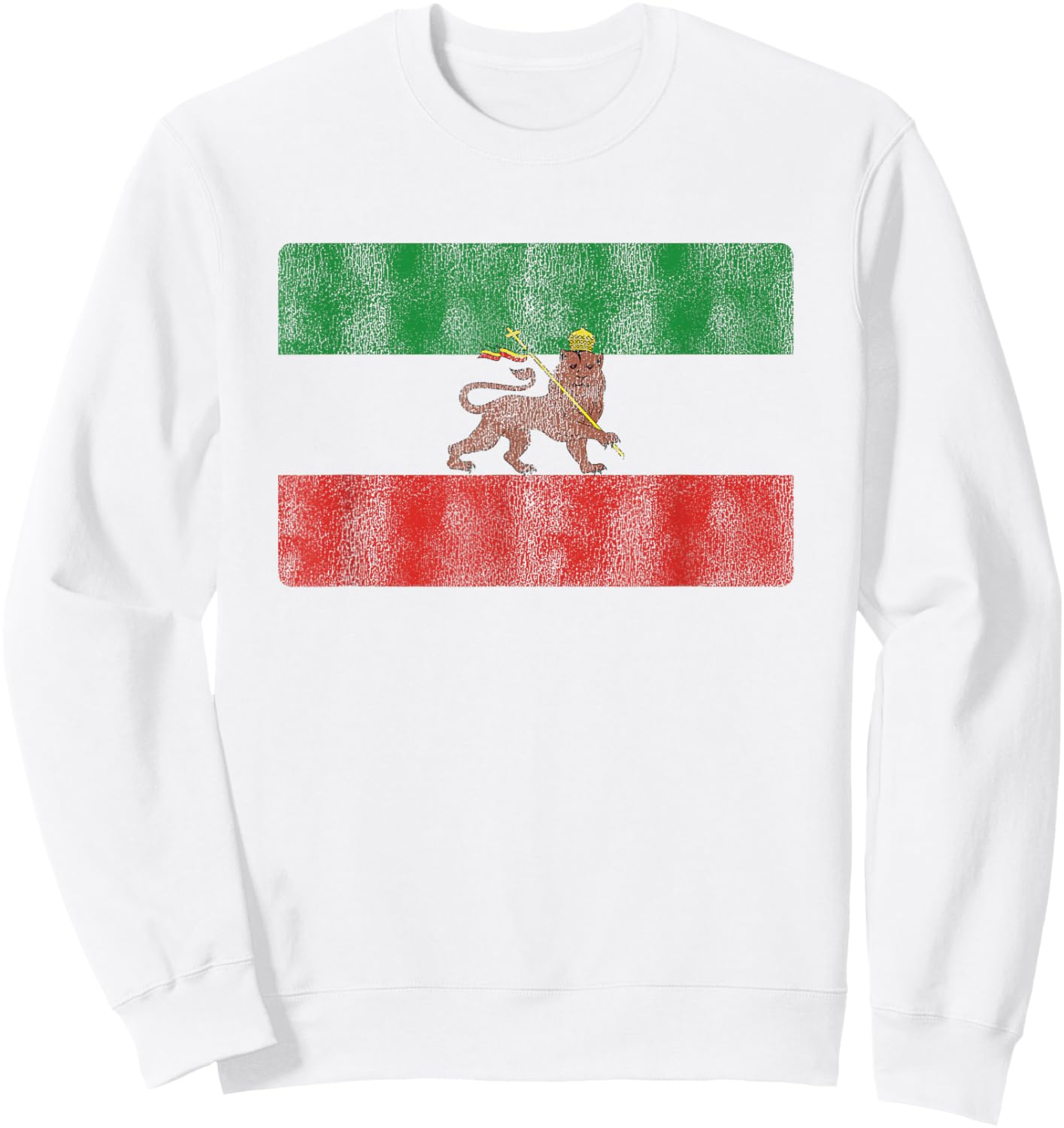 Rasta Rastafari Lion Ethiopia Flag Rastafarian Sweatshirt - Sweatshirt | White