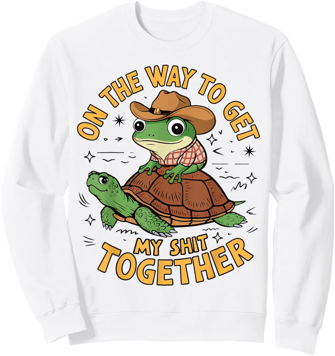 On The Way to Get My Shit Together Sweatshirt - Sweatshirt | White