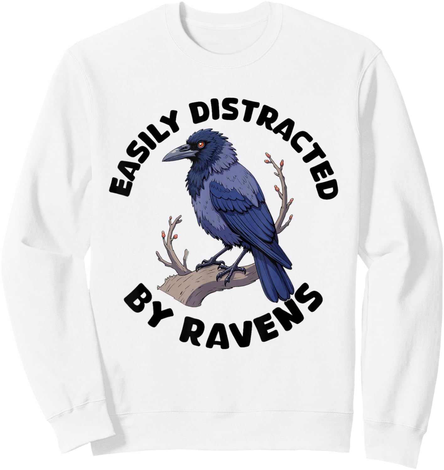 Ravens Crow Black Bird Corbie Silhouette Lover Men Women Boy Sweatshirt - Sweatshirt | White