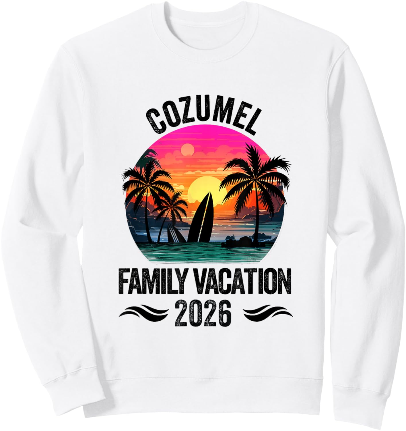 Cozumel Family Vacation 2026 Matching Outfits Beach Summer Sweatshirt - Sweatshirt | White