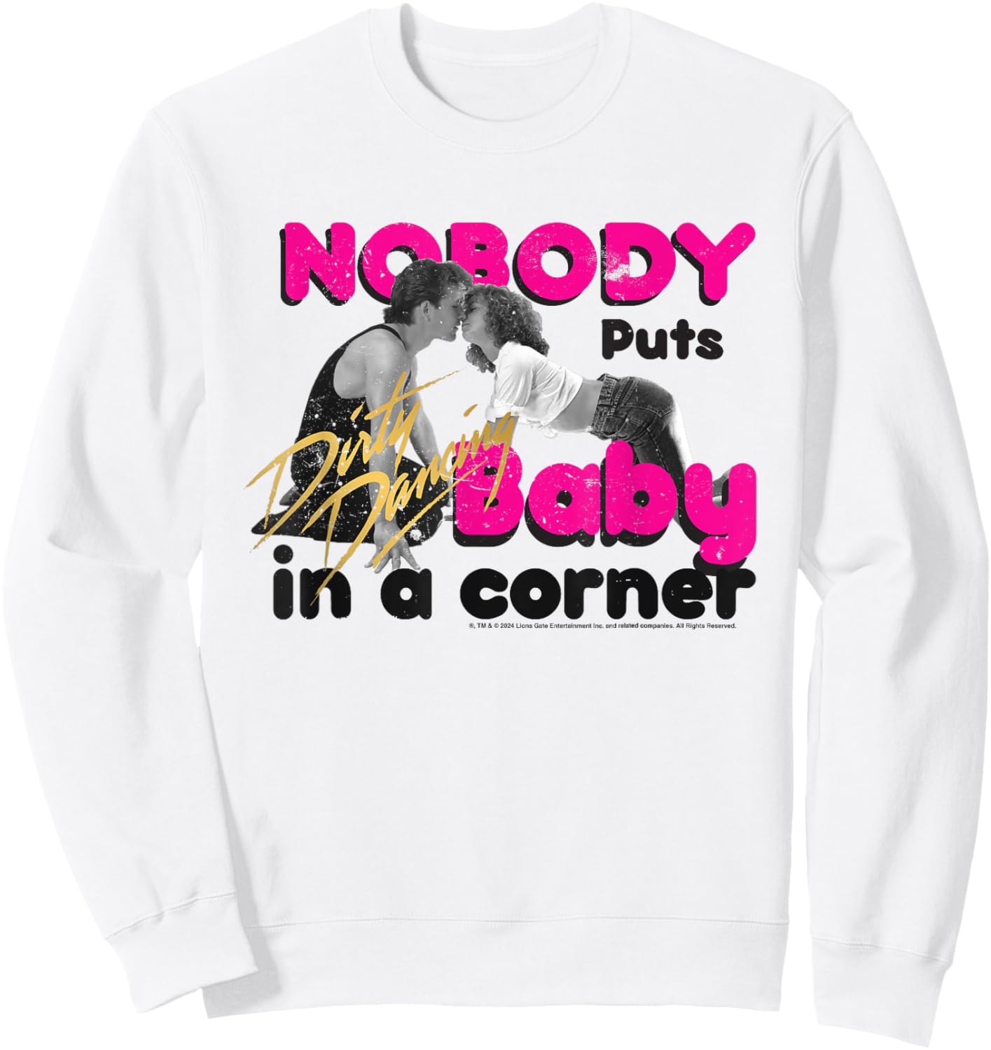 Dirty Dancing Nobody Puts Baby In A Corner Johnny & Baby Sweatshirt - Sweatshirt | White