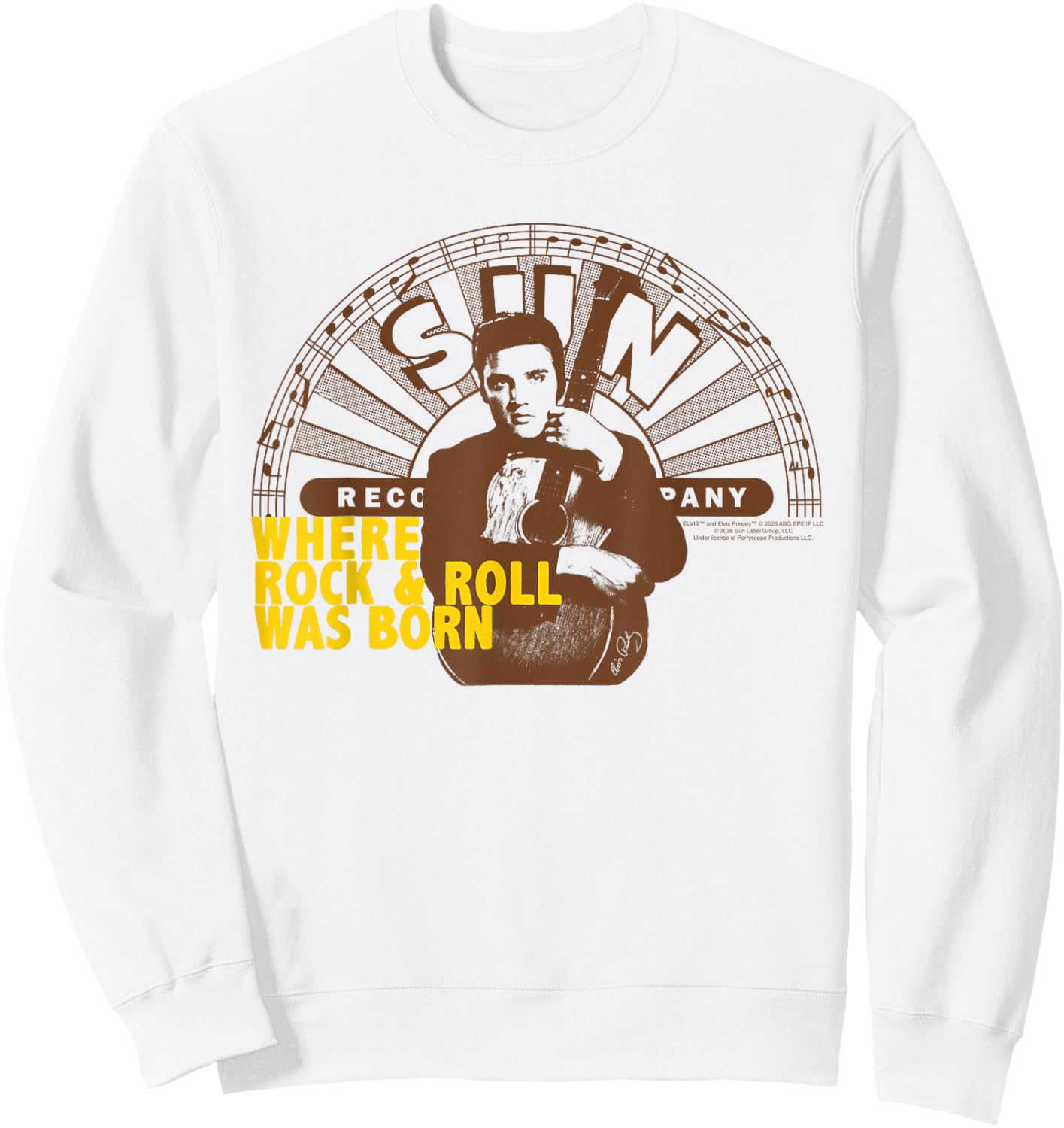 Offiziell Elvis Presley Where Rock and Roll was Born Sweatshirt - Sweatshirt | White