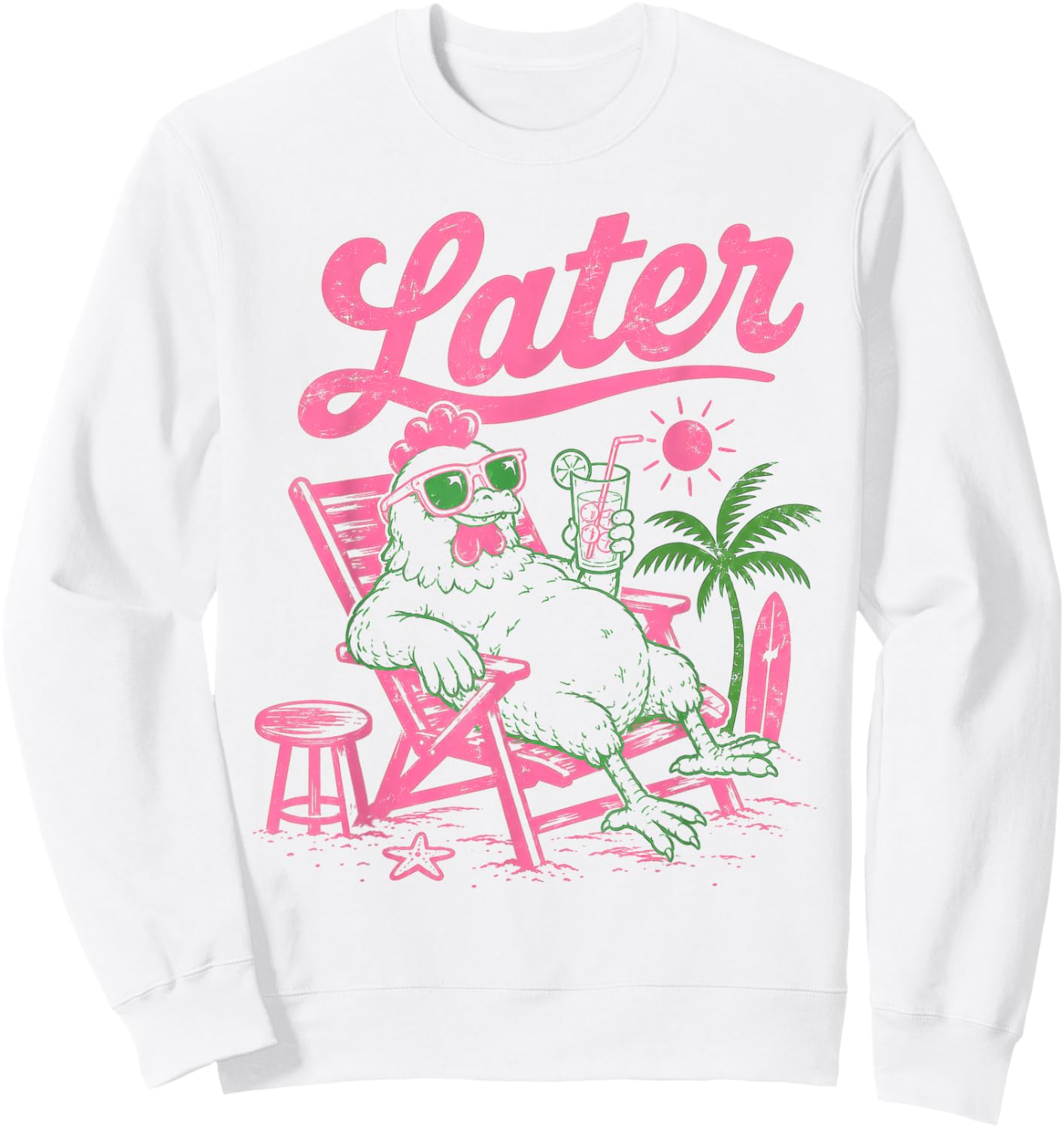 Chicken School's Out for Summer Teacher Student Men Women Sweatshirt - Sweatshirt | White