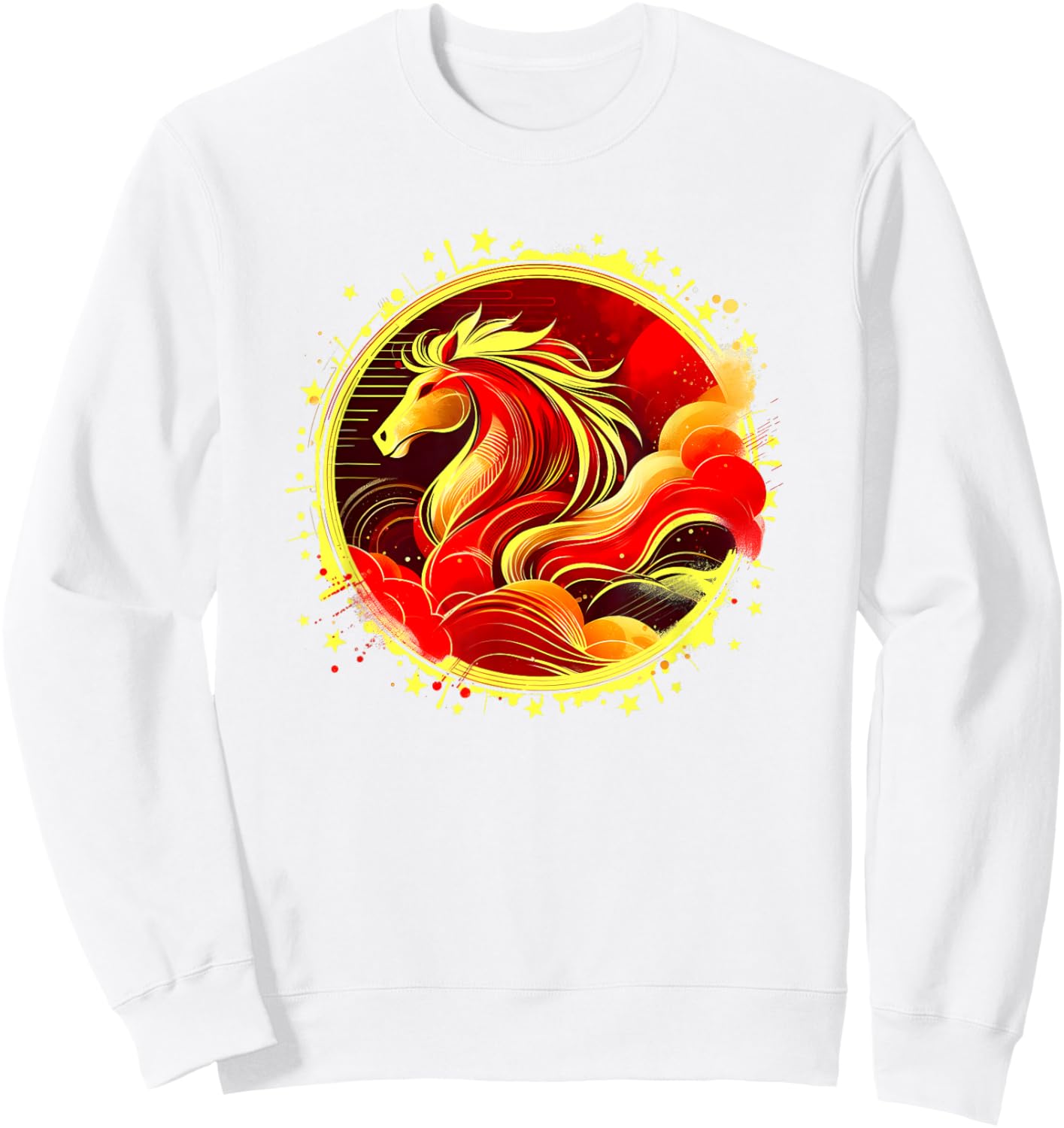 Year of the Horse 2026 New Year Lunar New Year Sweatshirt - Sweatshirt | White