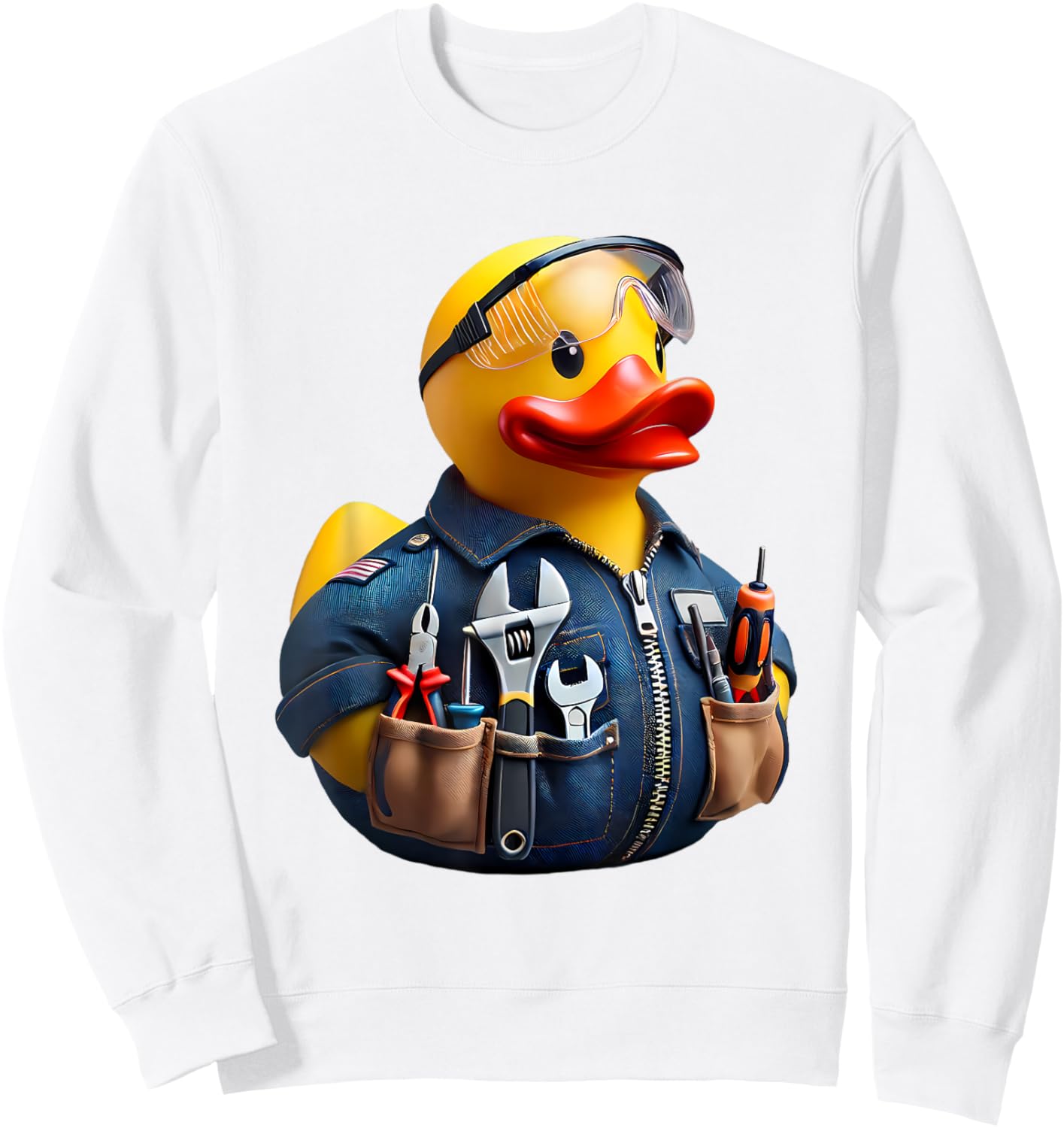Electrician Rubber Duck Ducky Duckie Sweatshirt - Sweatshirt | White