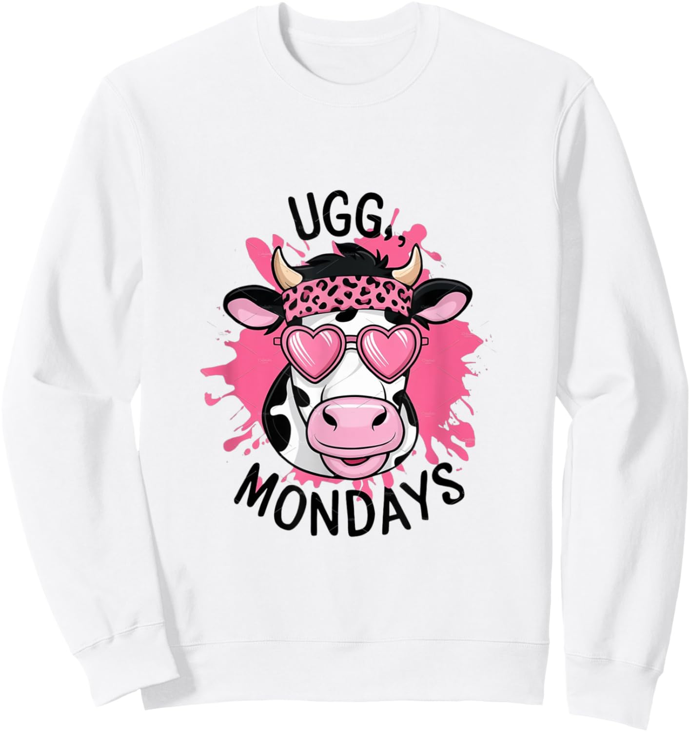 UGG Monday's Cow Sweatshirt - Sweatshirt | White