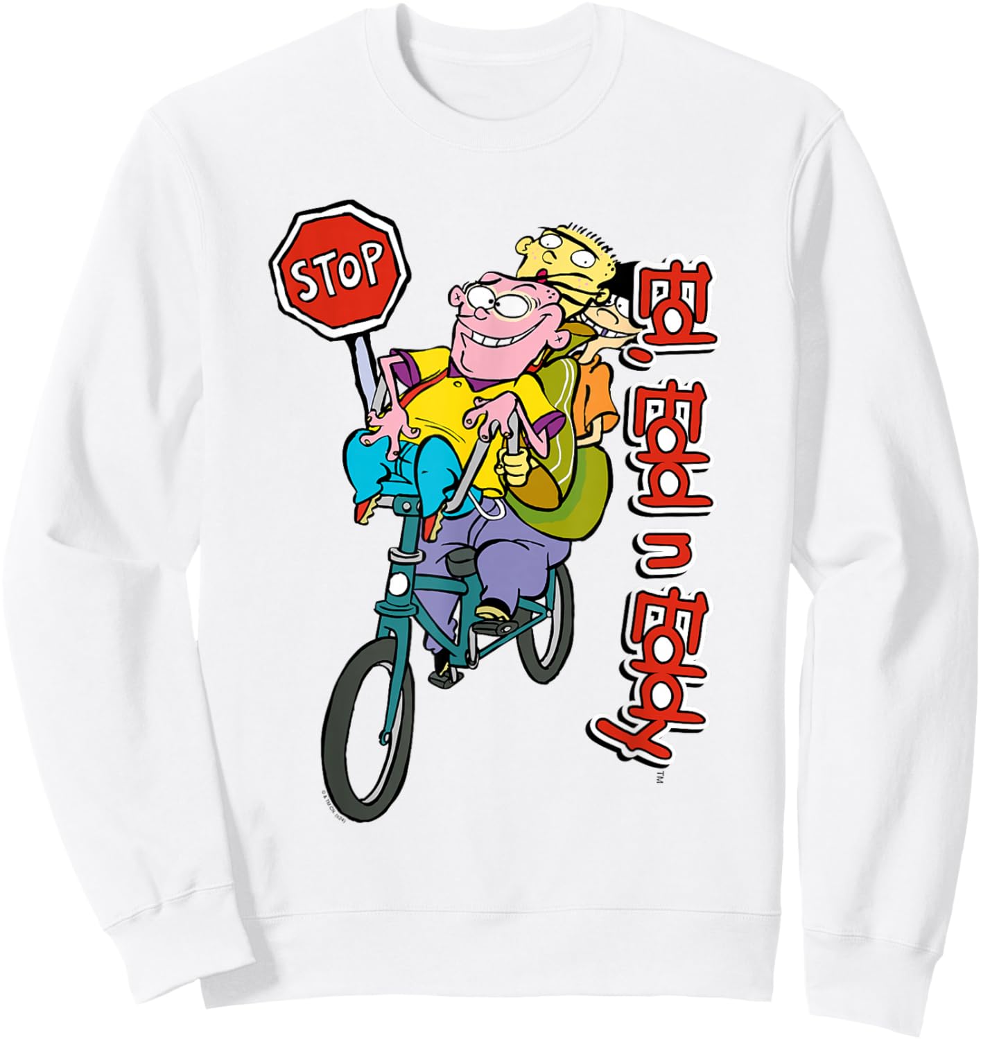 Ed, EDD n Eddy Stop Wild Biking Ride Sweatshirt - Sweatshirt | White
