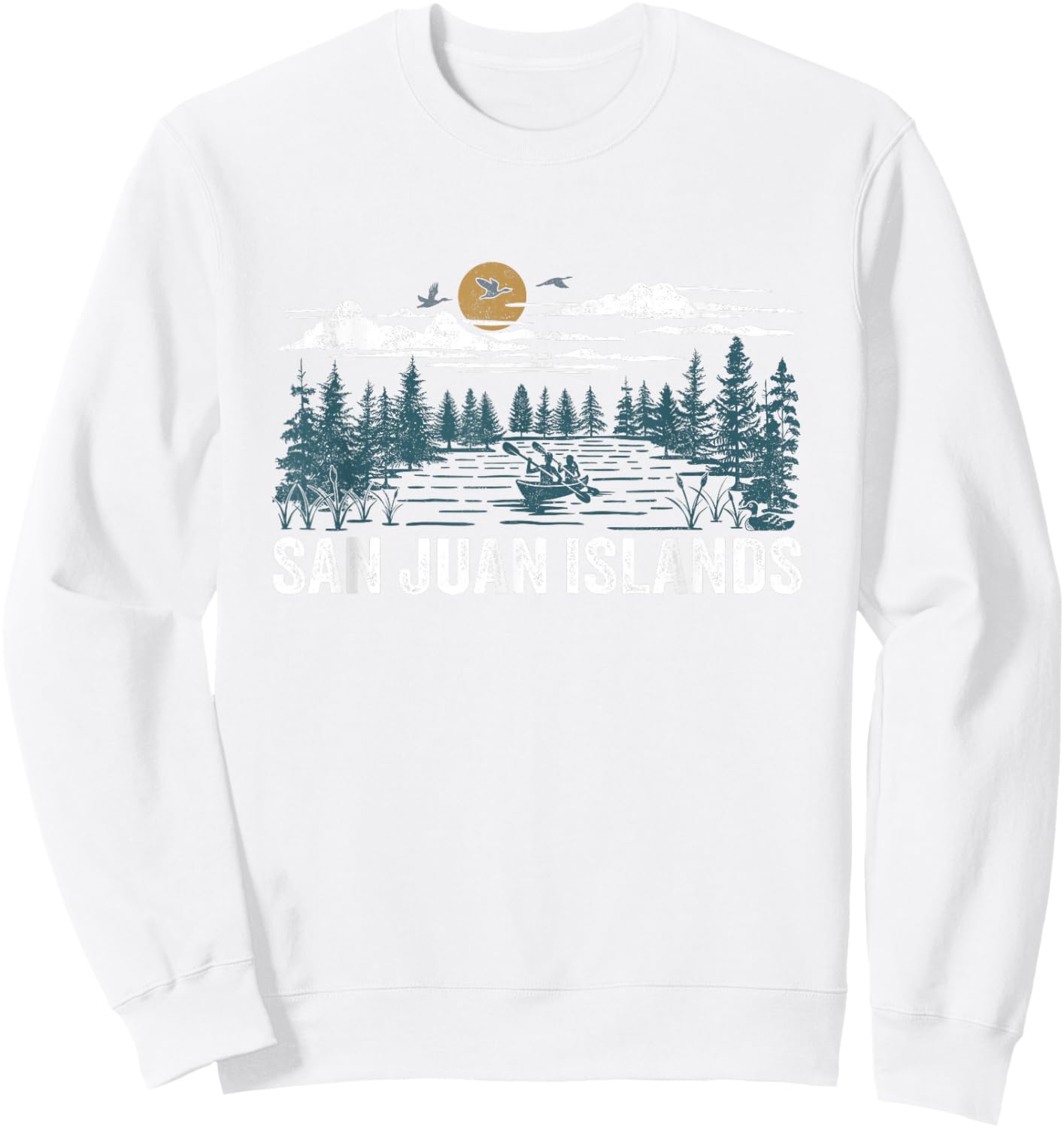 San Juan Islands Washington Sweatshirt - Sweatshirt | White