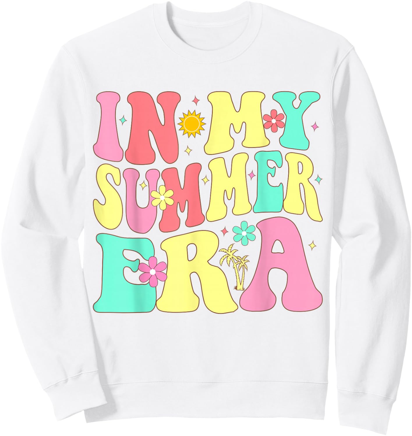 In My Summer Era Groovy Last Day of School Teacher Summer Sweatshirt - Sweatshirt | White