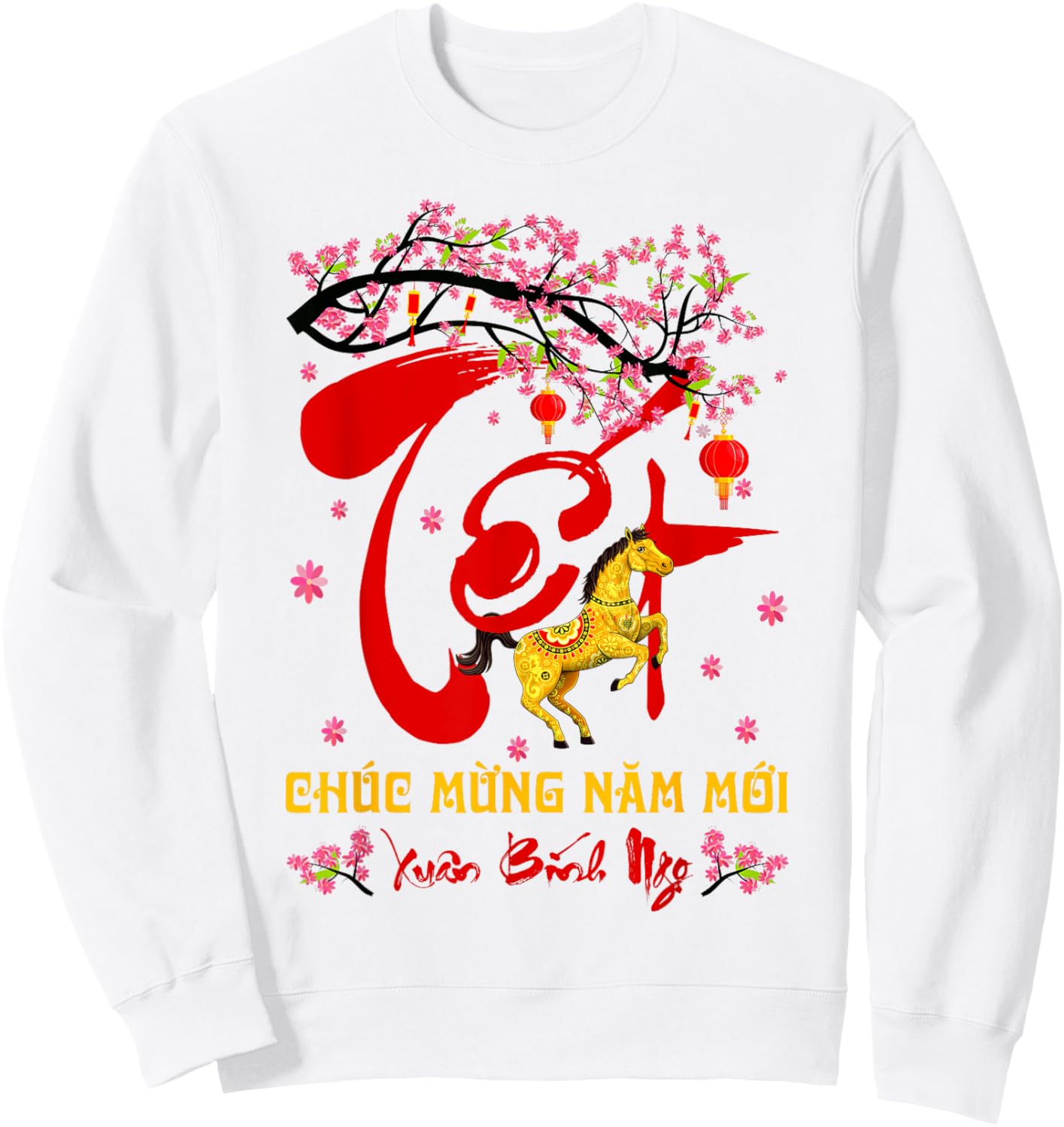 Tet 2026 Chuc Mung Nam Me Xuan Binh NGO Vietnamese New Year Sweatshirt - Sweatshirt | White