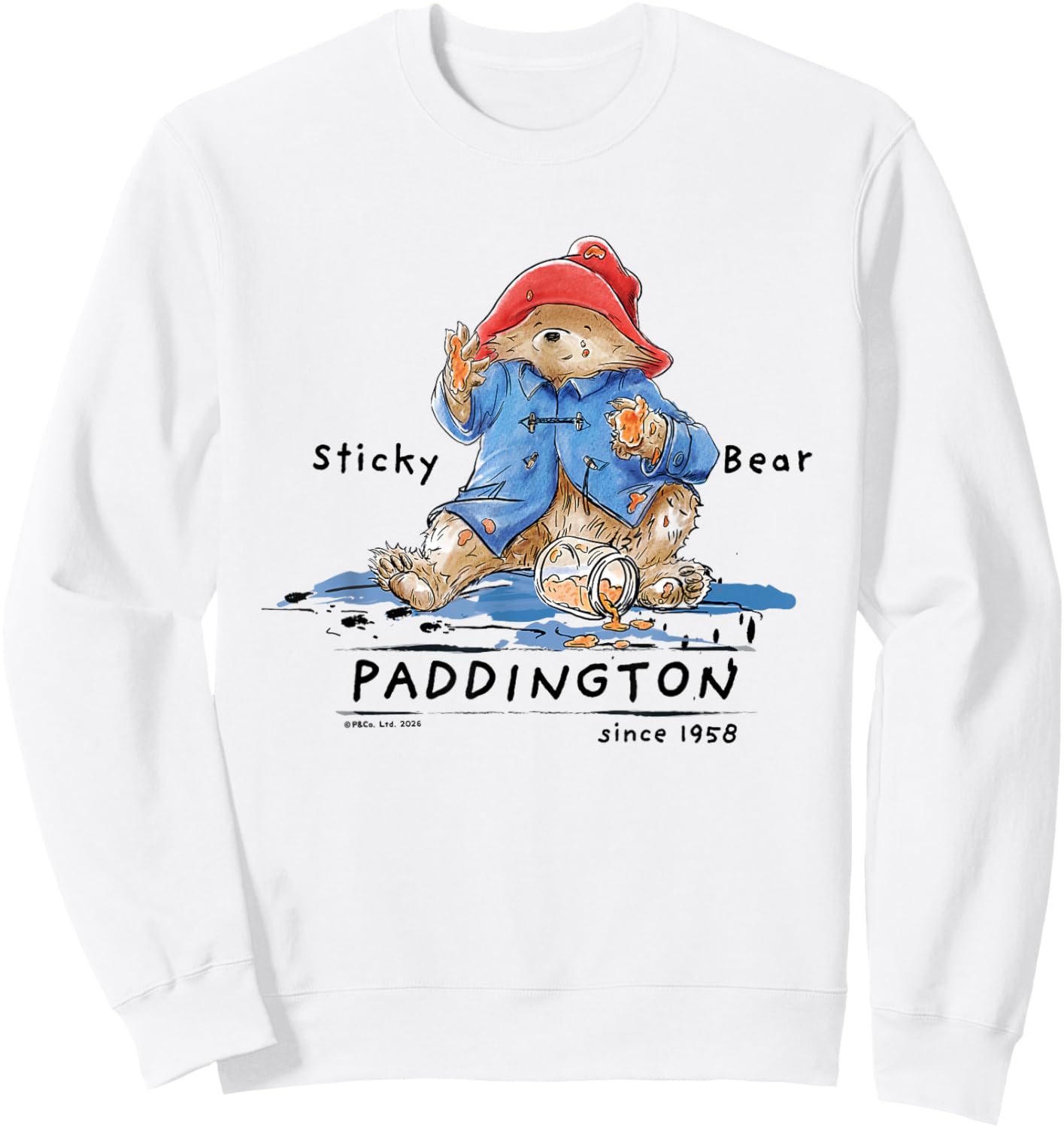 Paddington Sticky Bear Classic Illustration Sweatshirt - Sweatshirt | White