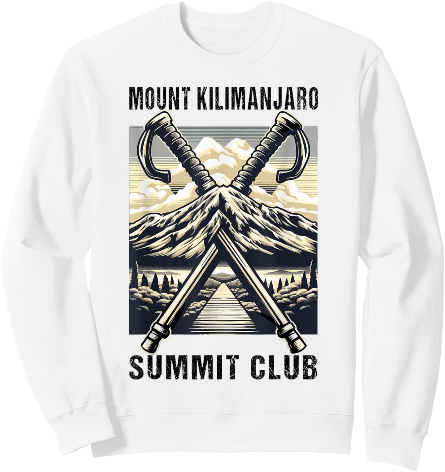 Climbed Mount Kilimanjaro Summit Club Hike Tanzania Sweatshirt - Sweatshirt | White