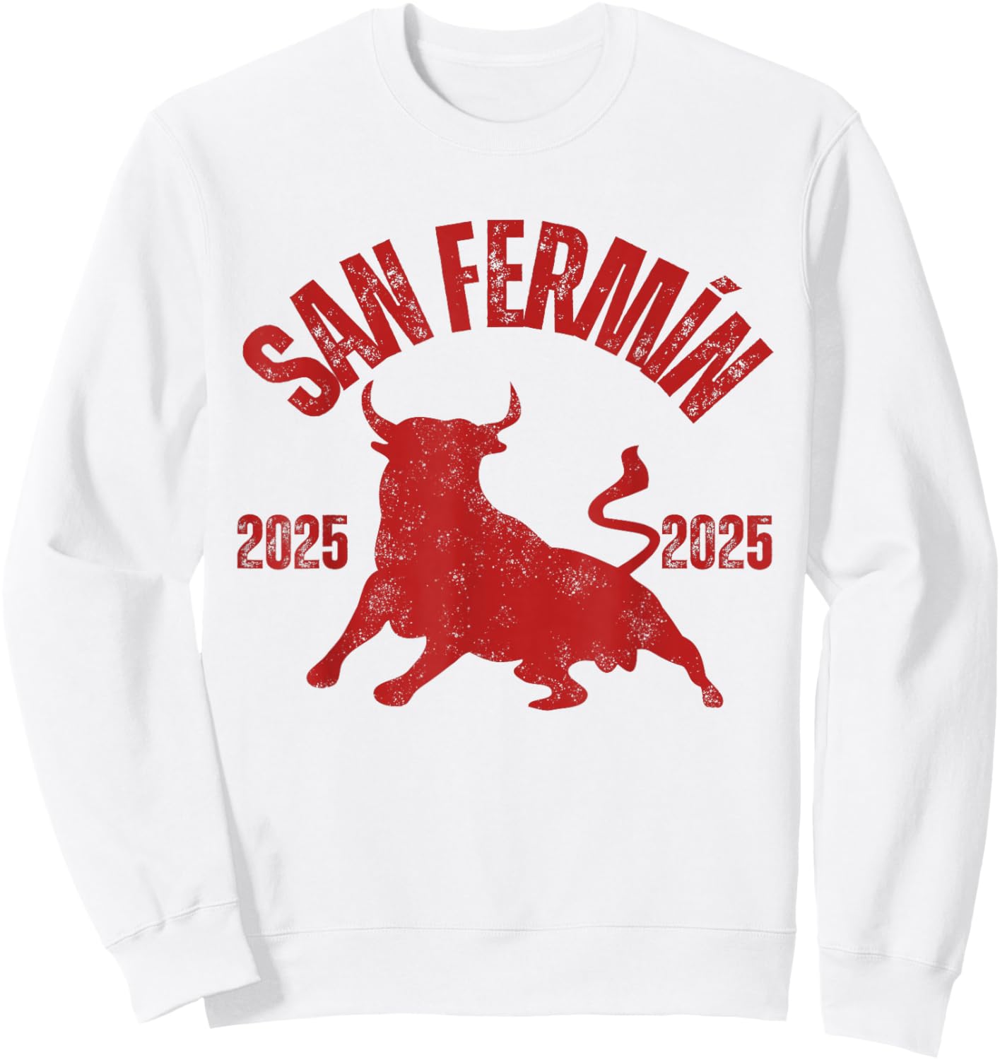 San Fermín 2025, bull running, Pamplona 2025 festival Sweatshirt - Sweatshirt | White