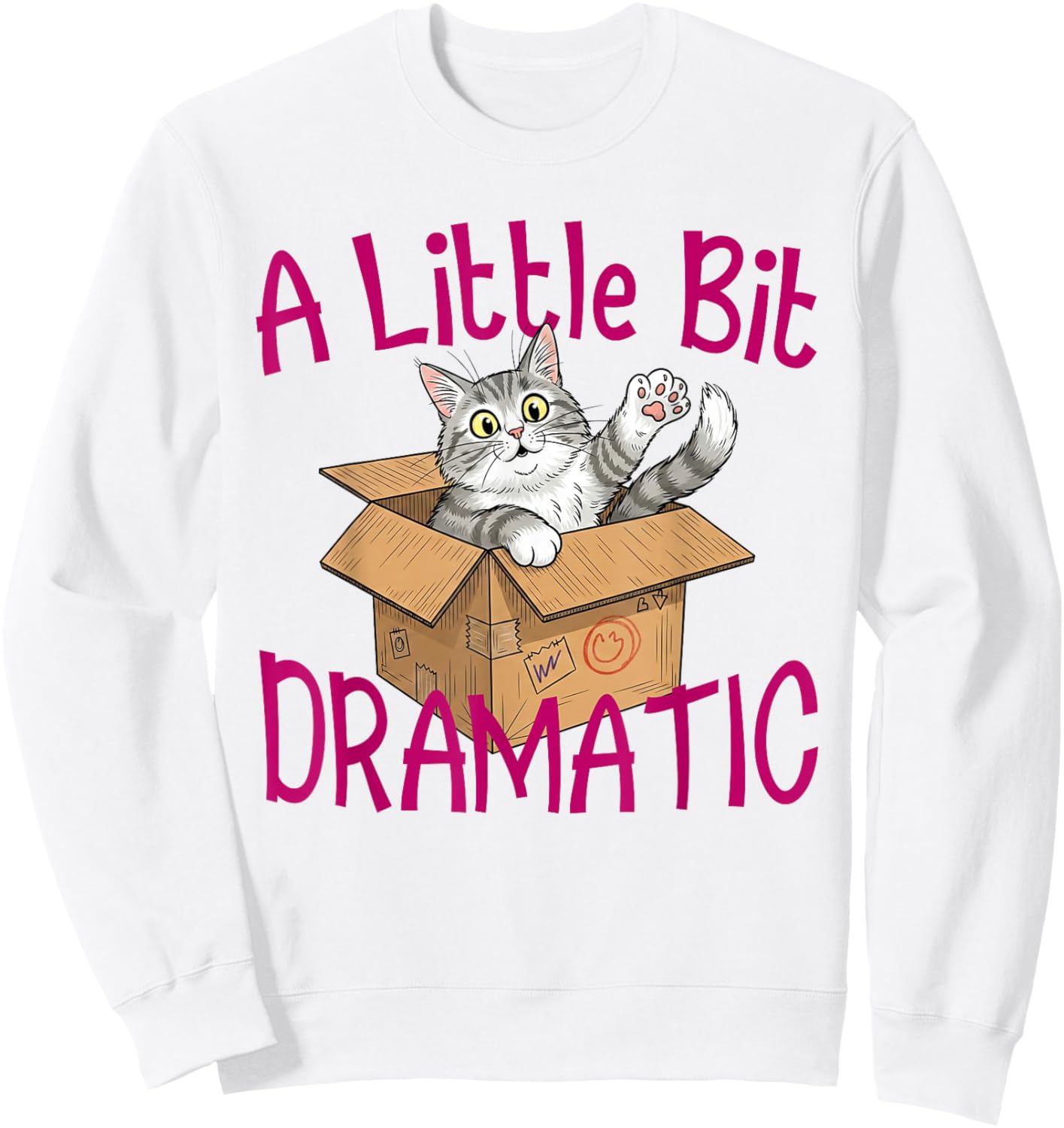 A Little Bit Dramatic Funny Sassy Quote Y2K Retro Sweatshirt - Sweatshirt | White