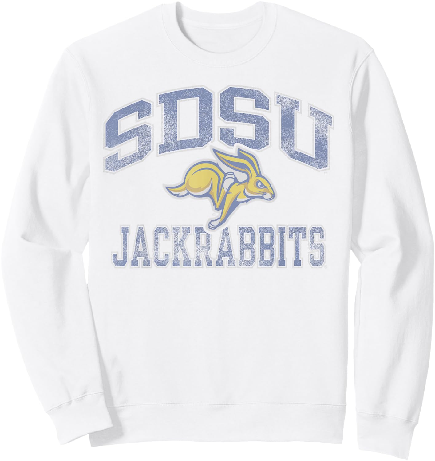 South Dakota State Jackrabbits Vintage Worn Gray Sweatshirt - Sweatshirt | White