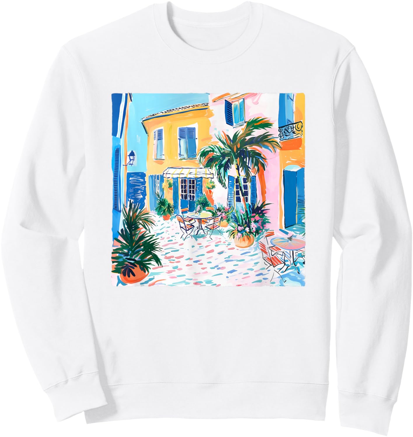 France Travel Côte d'Azur French Riviera Style Souvenir Sweatshirt - Sweatshirt | White