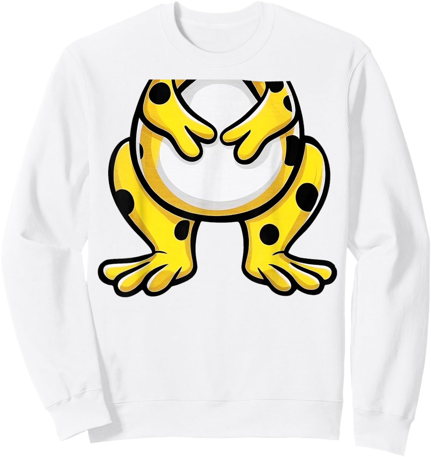 Panamanian Frog Costume Golden Toad Kids Frog Halloween Sweatshirt - Sweatshirt | White