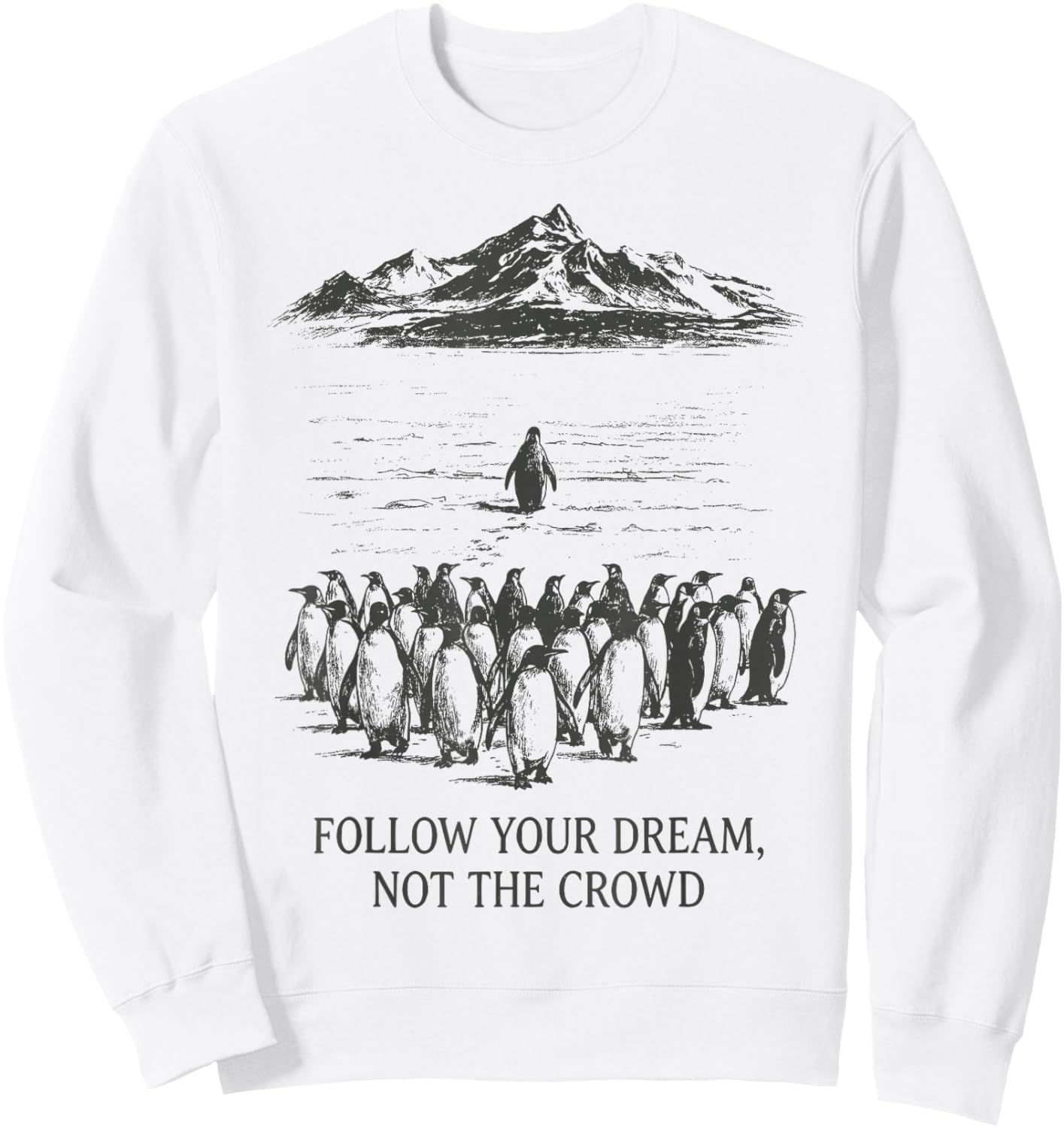 Penguin But Why Meme Motivation Sweatshirt - Sweatshirt | White