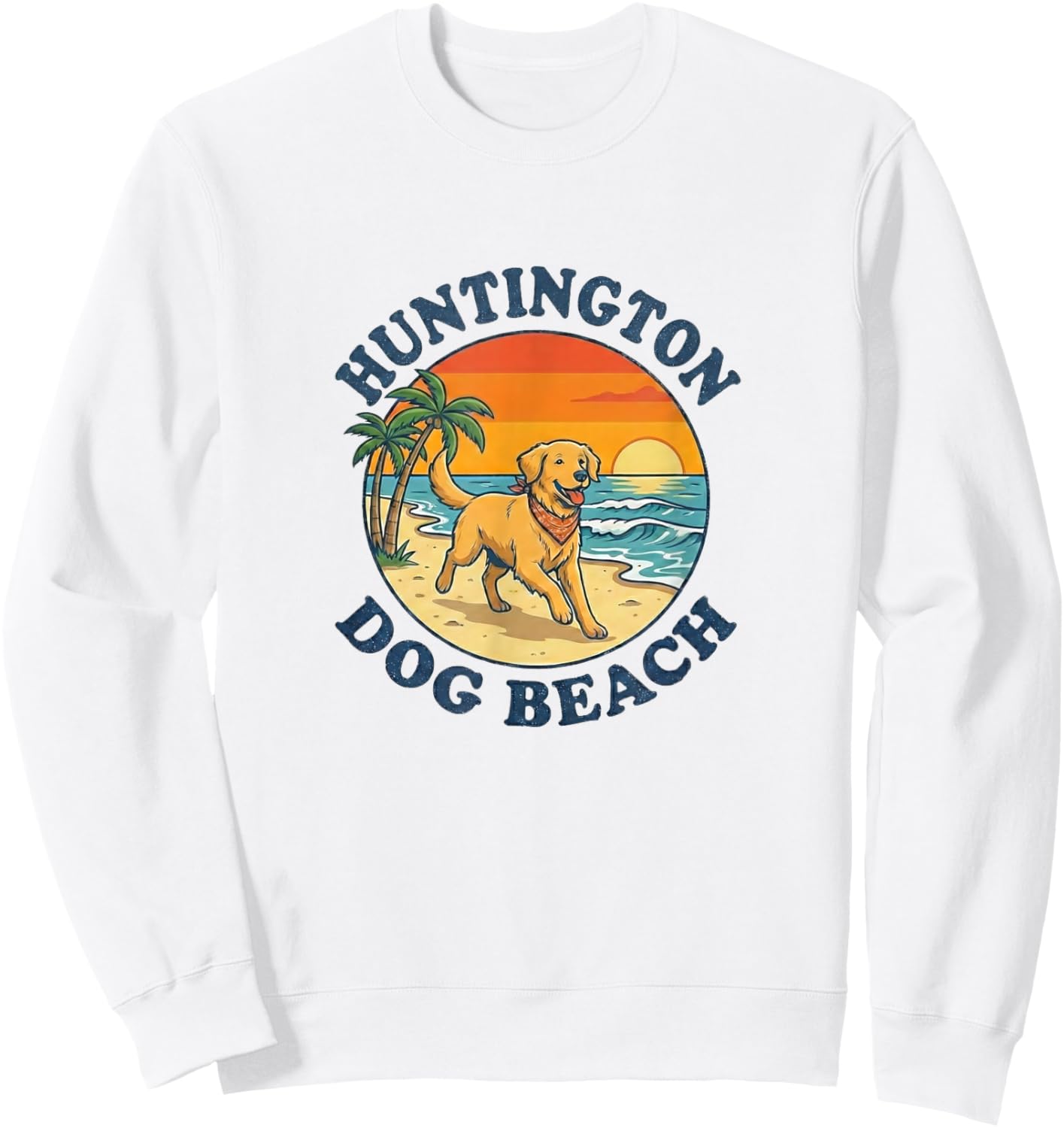 Huntington Dog Beach Sweatshirt - Sweatshirt | White