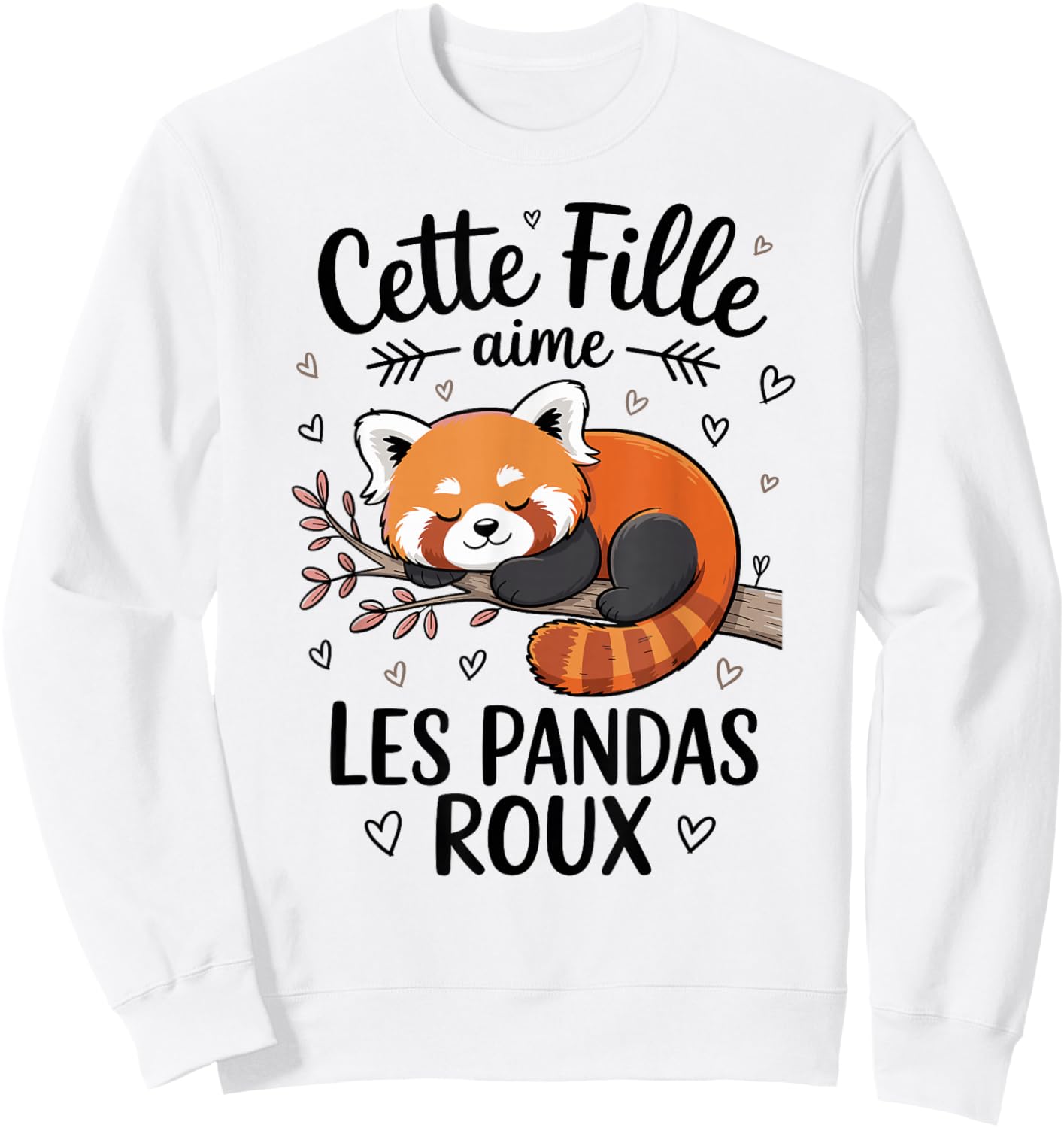Cute Red Panda Woman Girl Loves Red Pandas Sweatshirt - Sweatshirt | White