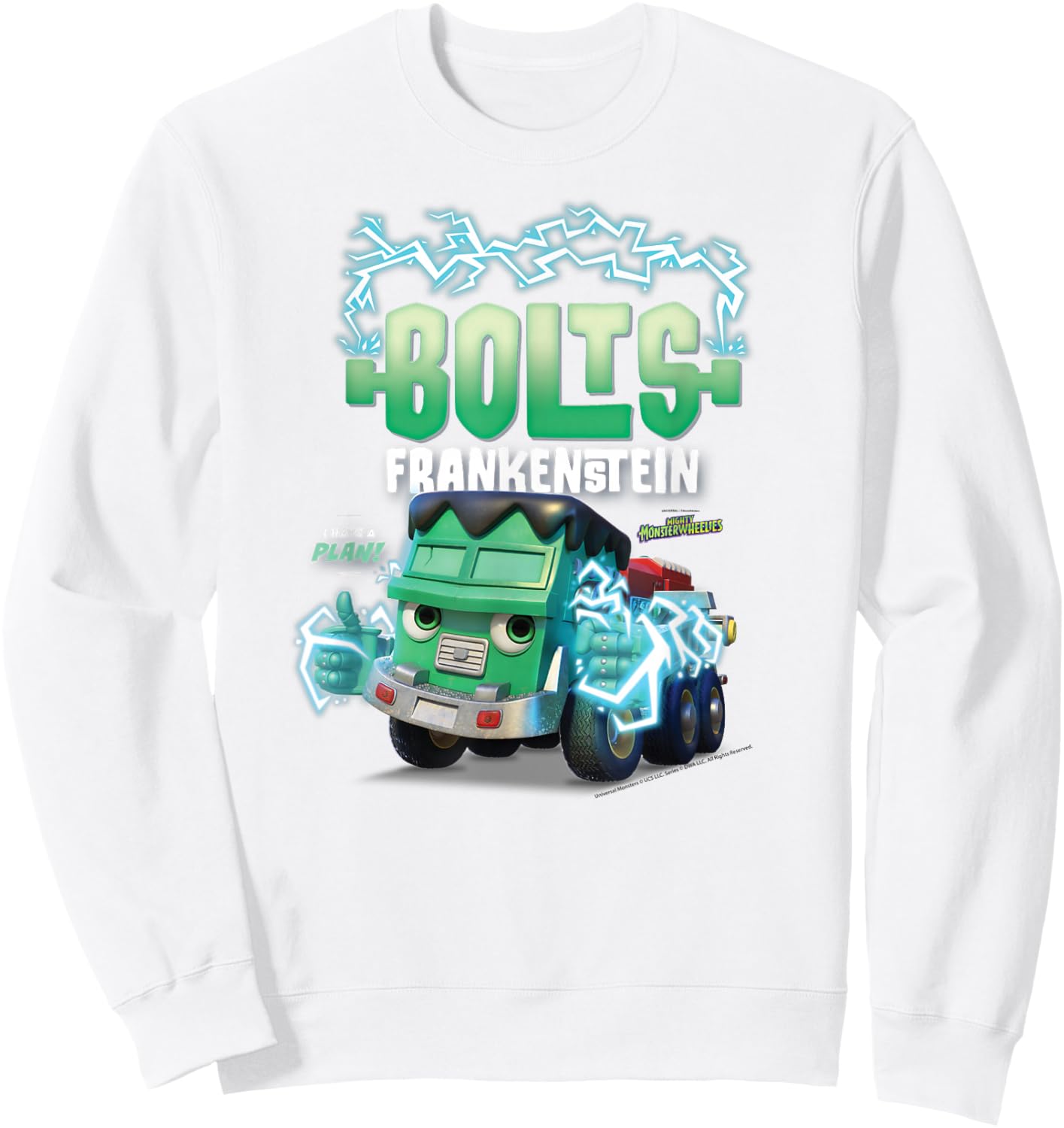 DreamWorks Mighty MonsterWheelies Bolts Frankenstein Sweatshirt - Sweatshirt | White