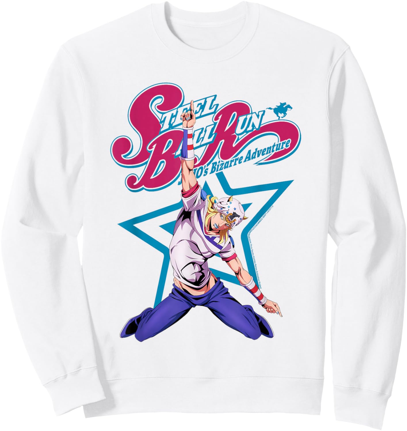 Steel Ball Run Johnny Joestar Pointing Action Pose Anime Sweatshirt - Sweatshirt | White