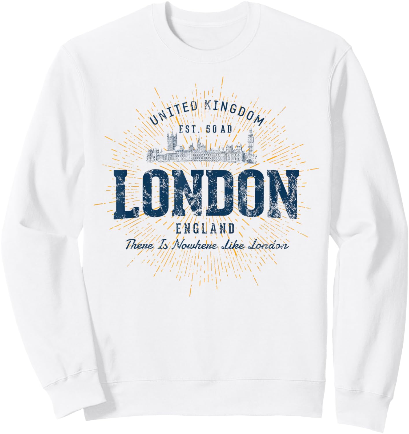 England Vintage London Retro Sweatshirt - Sweatshirt | White
