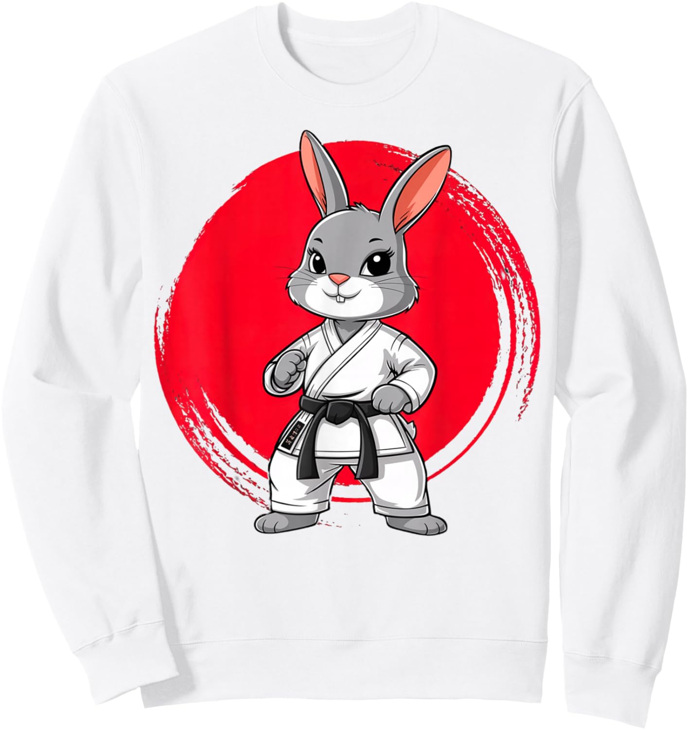 Rabbit Martial Arts Bunny Karate Jiu-Jitsu Judo Taekwondo Sweatshirt - Sweatshirt | White