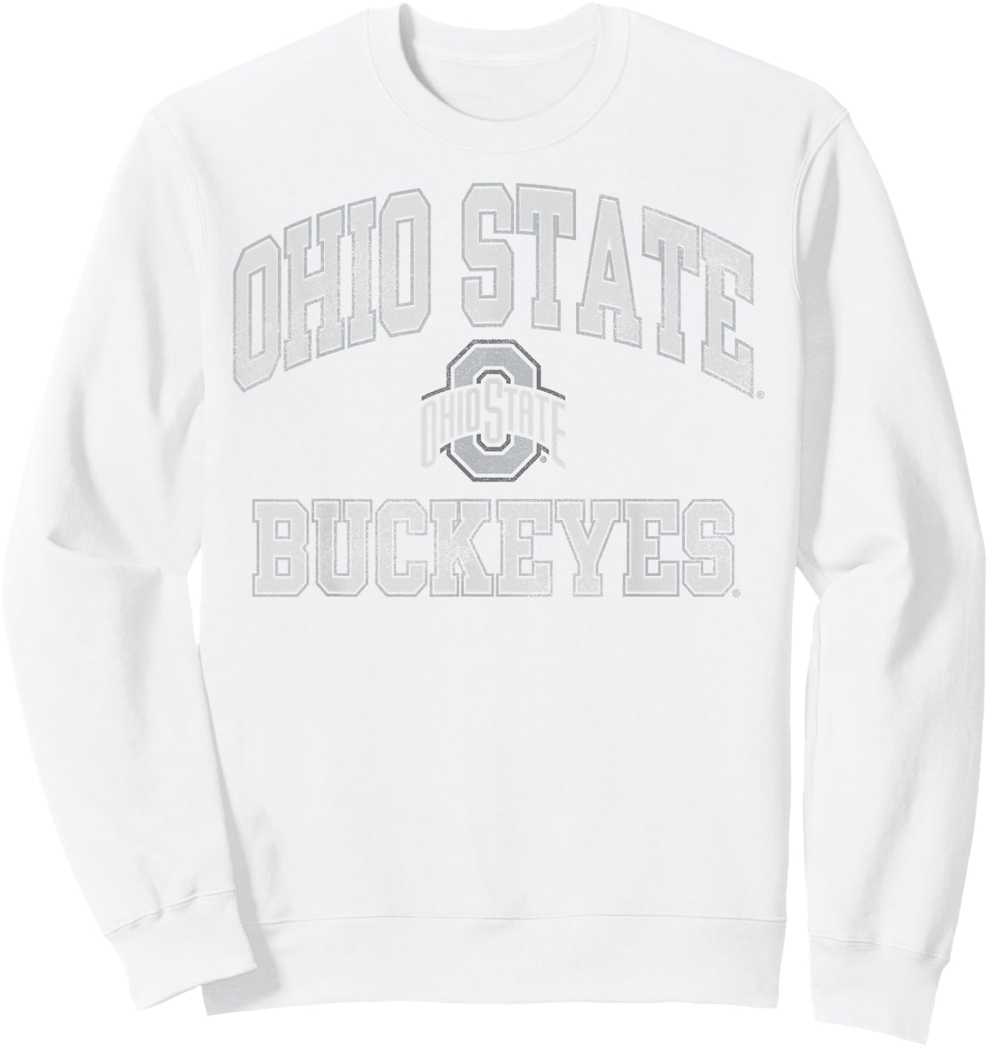 Ohio State Buckeyes Vintage Worn Red Officially Licensed Sweatshirt - Sweatshirt | White