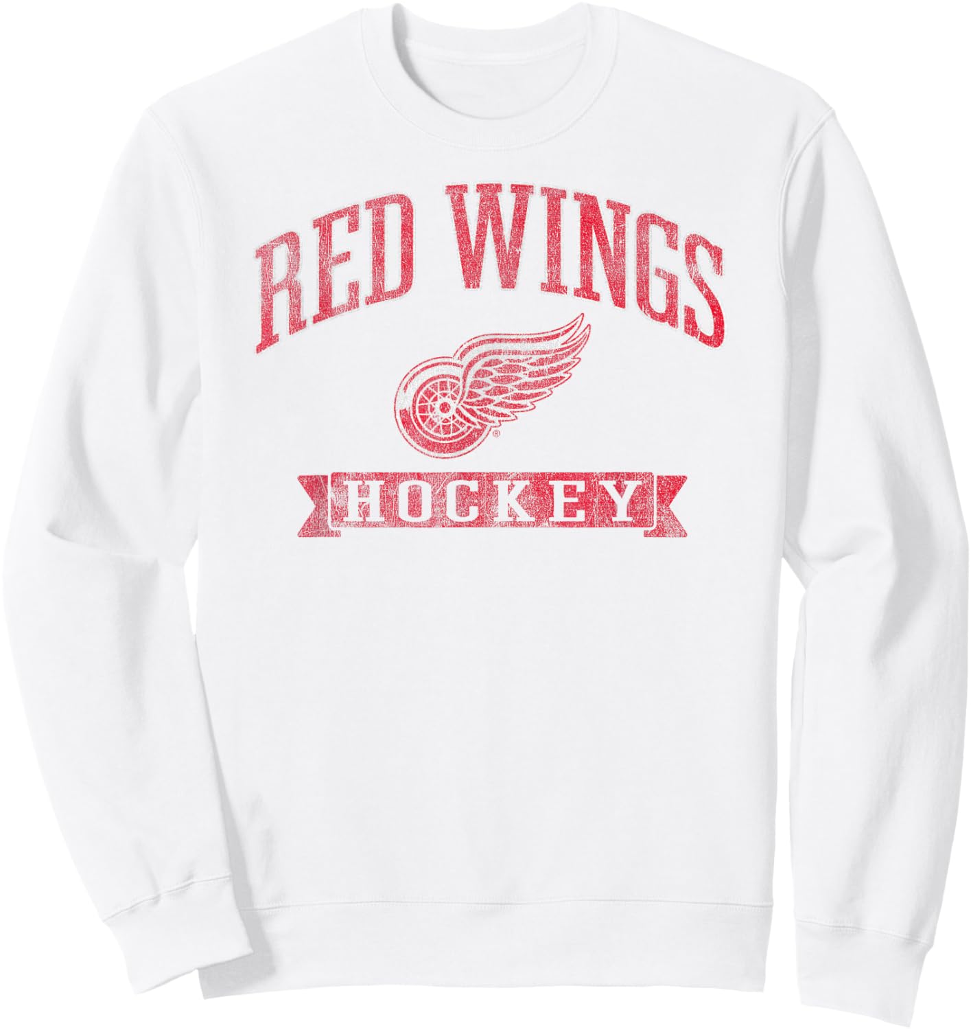 Detroit Red Wings Vintage Hockey Gray Officially Licensed Sweatshirt - Sweatshirt | White