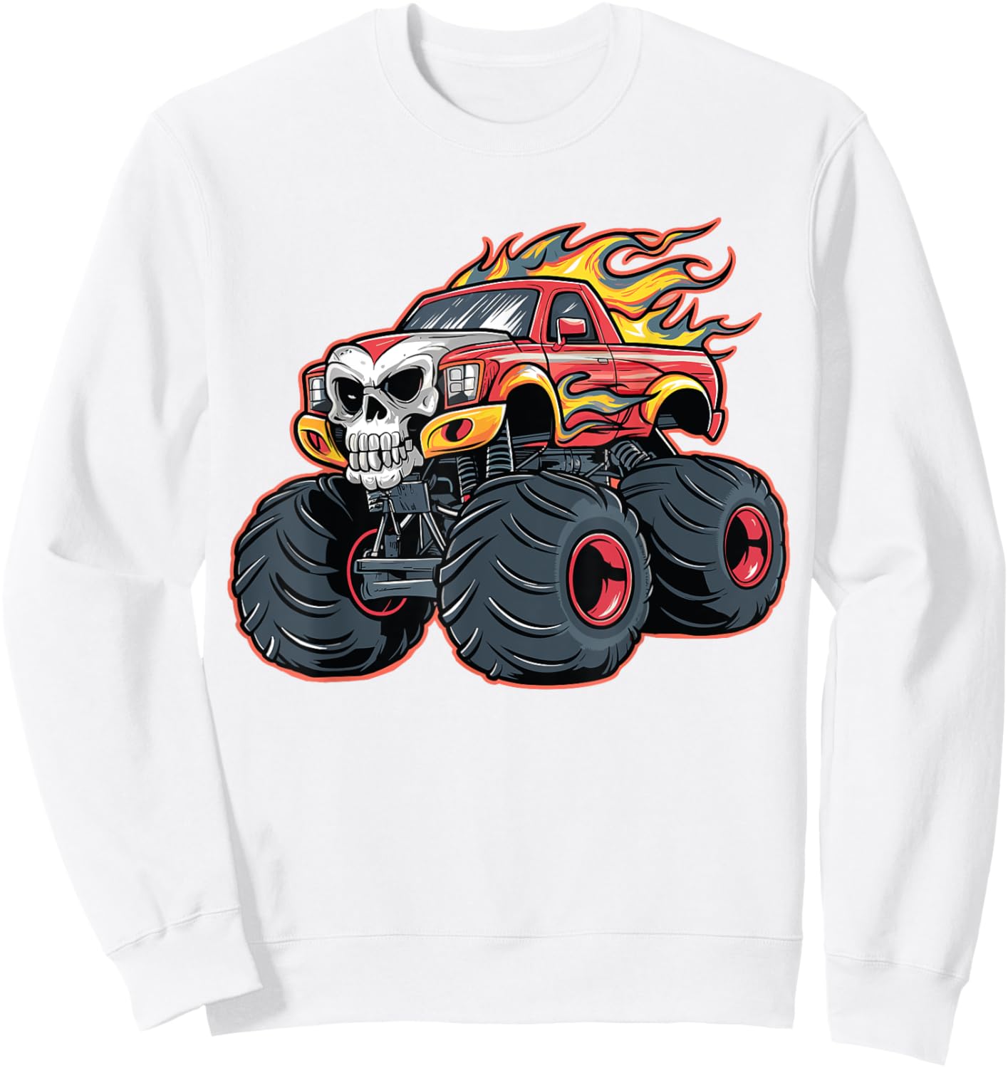Monster Truck for toddlers Youth & Adults Sweatshirt - Sweatshirt | White
