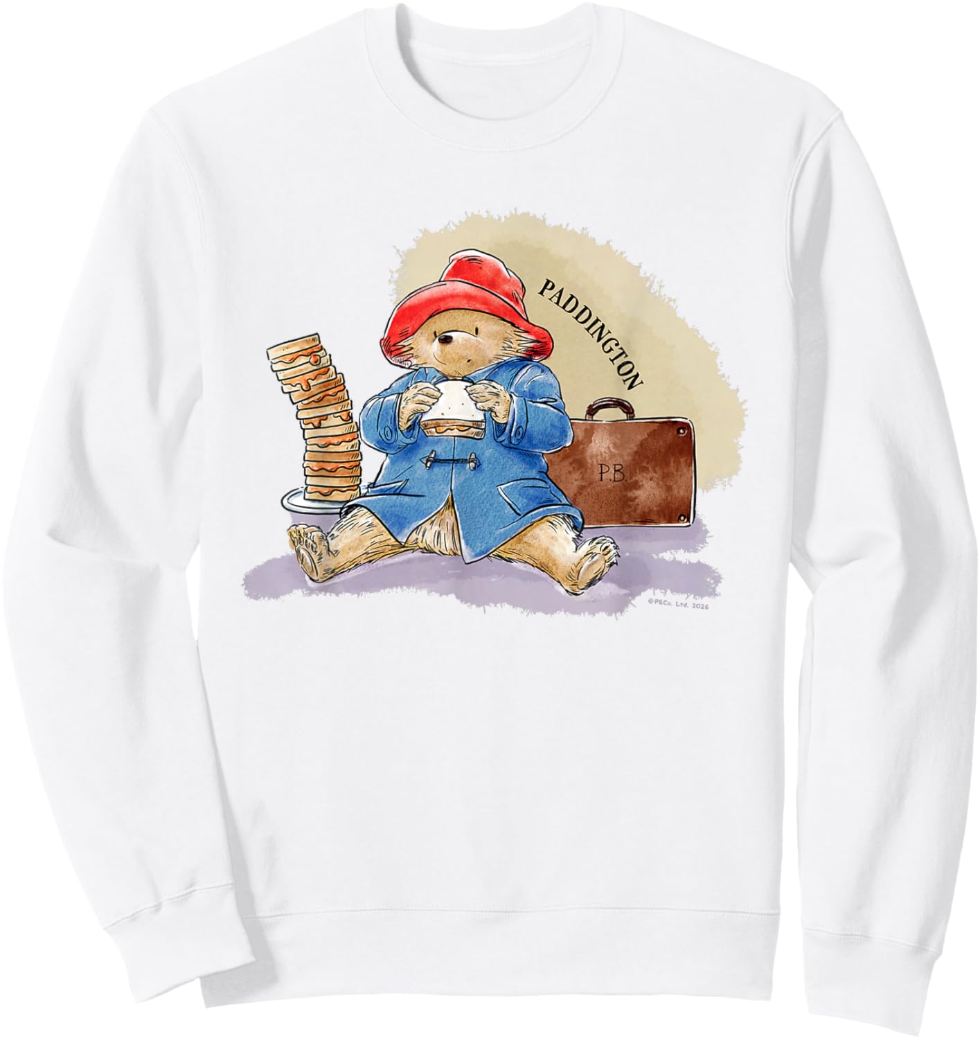Paddington Bear Marmalade Sandwich Pile PB Bag Sweatshirt - Sweatshirt | White