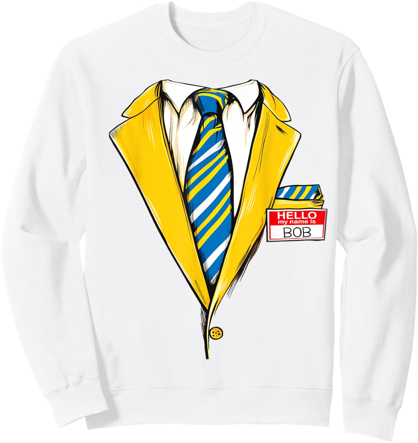Yellow Bob Funny Halloween Costume Zombie Tuxedo Suit Tux Sweatshirt - Sweatshirt | White